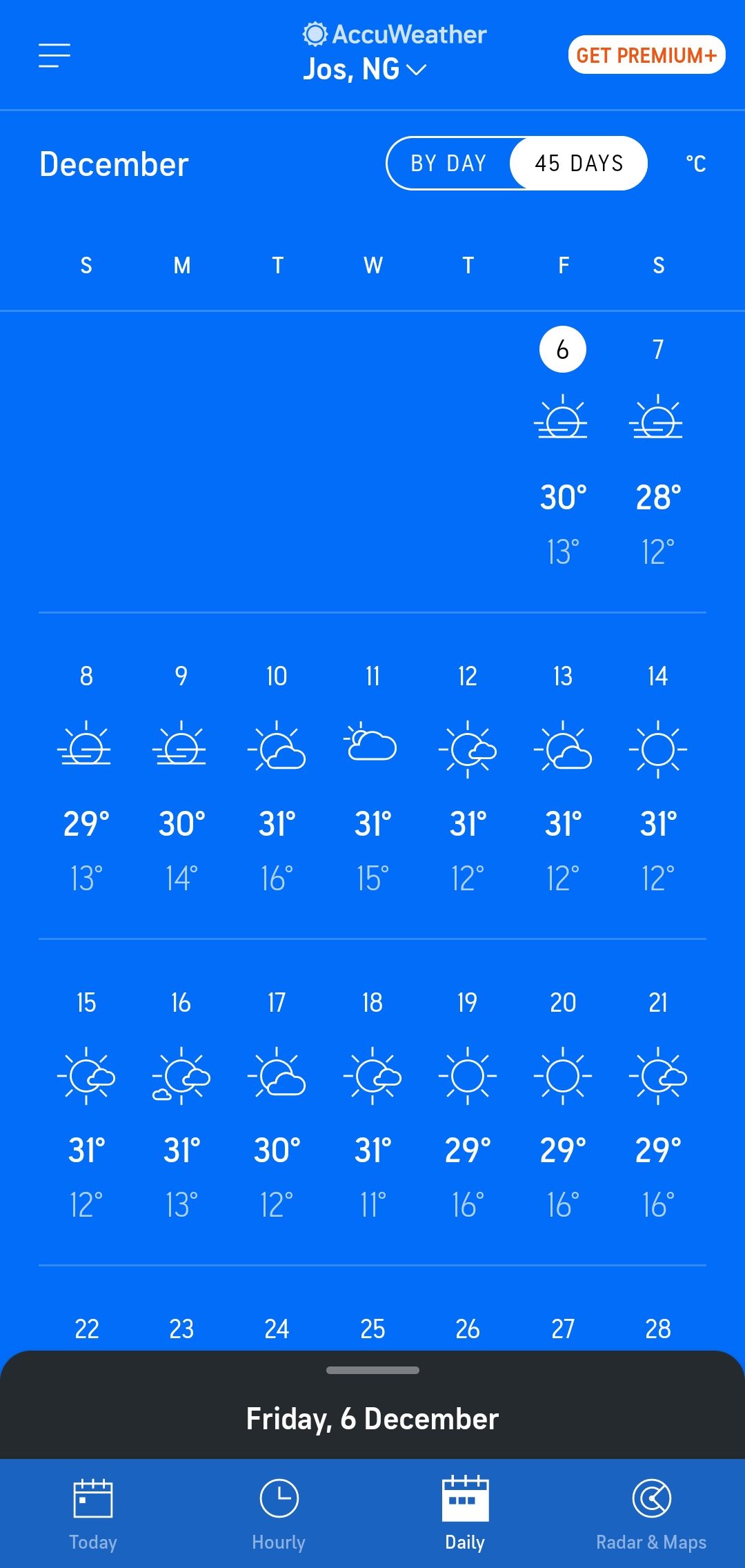 دمای طولانی AccuWeather