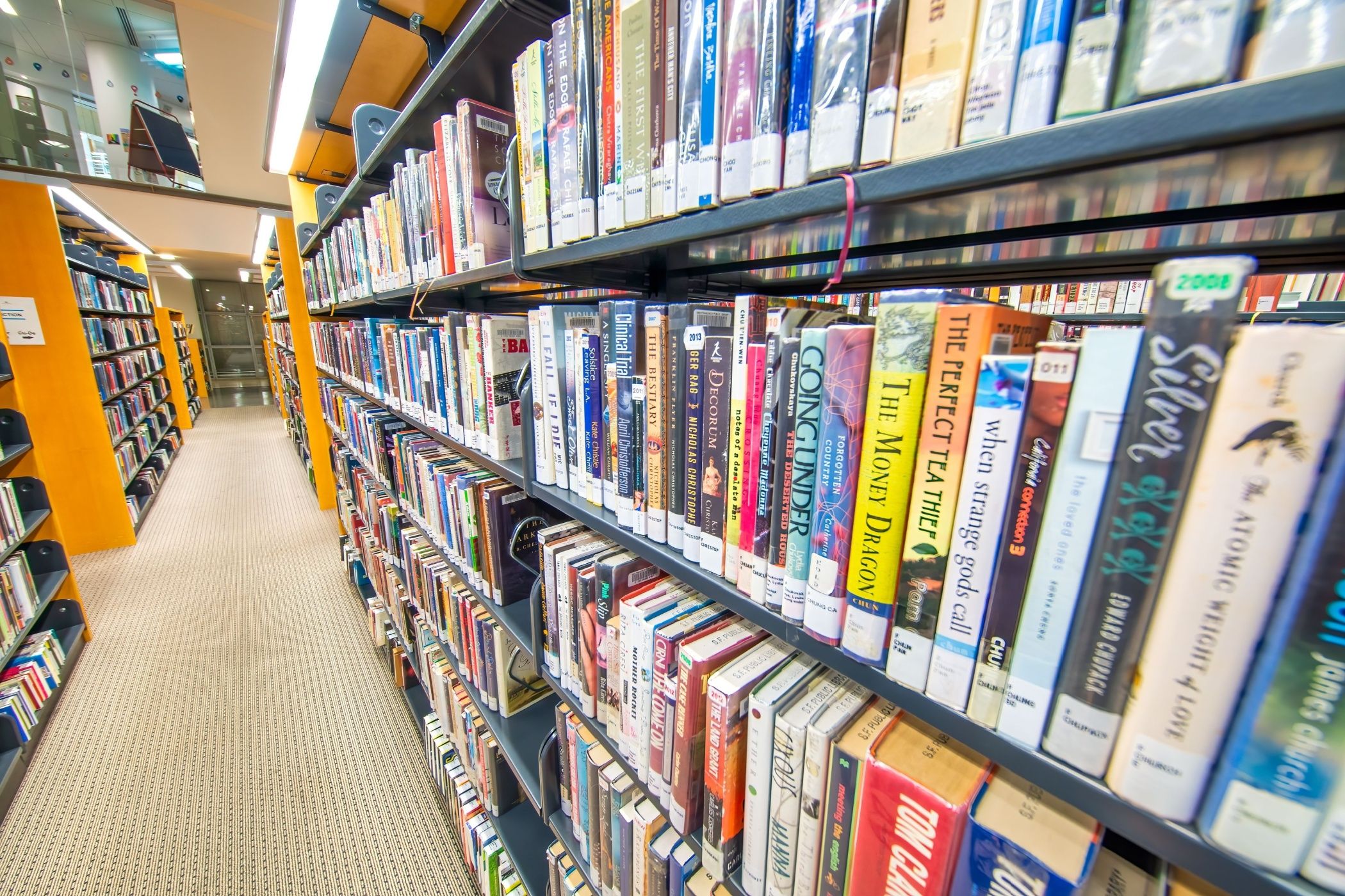 کتاب در یک کتابخانه عمومی