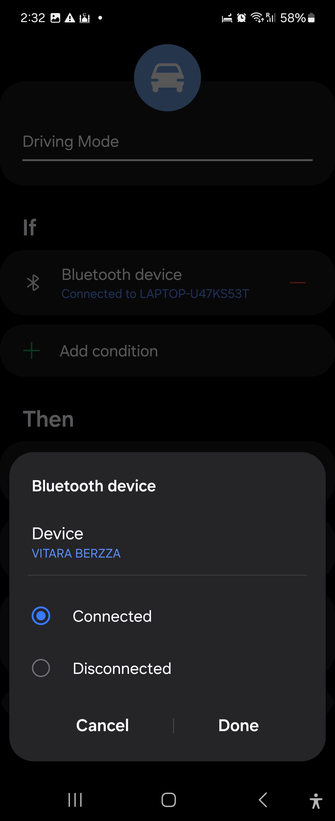 روال حالت رانندگی Bixby در Galaxy Flip 6