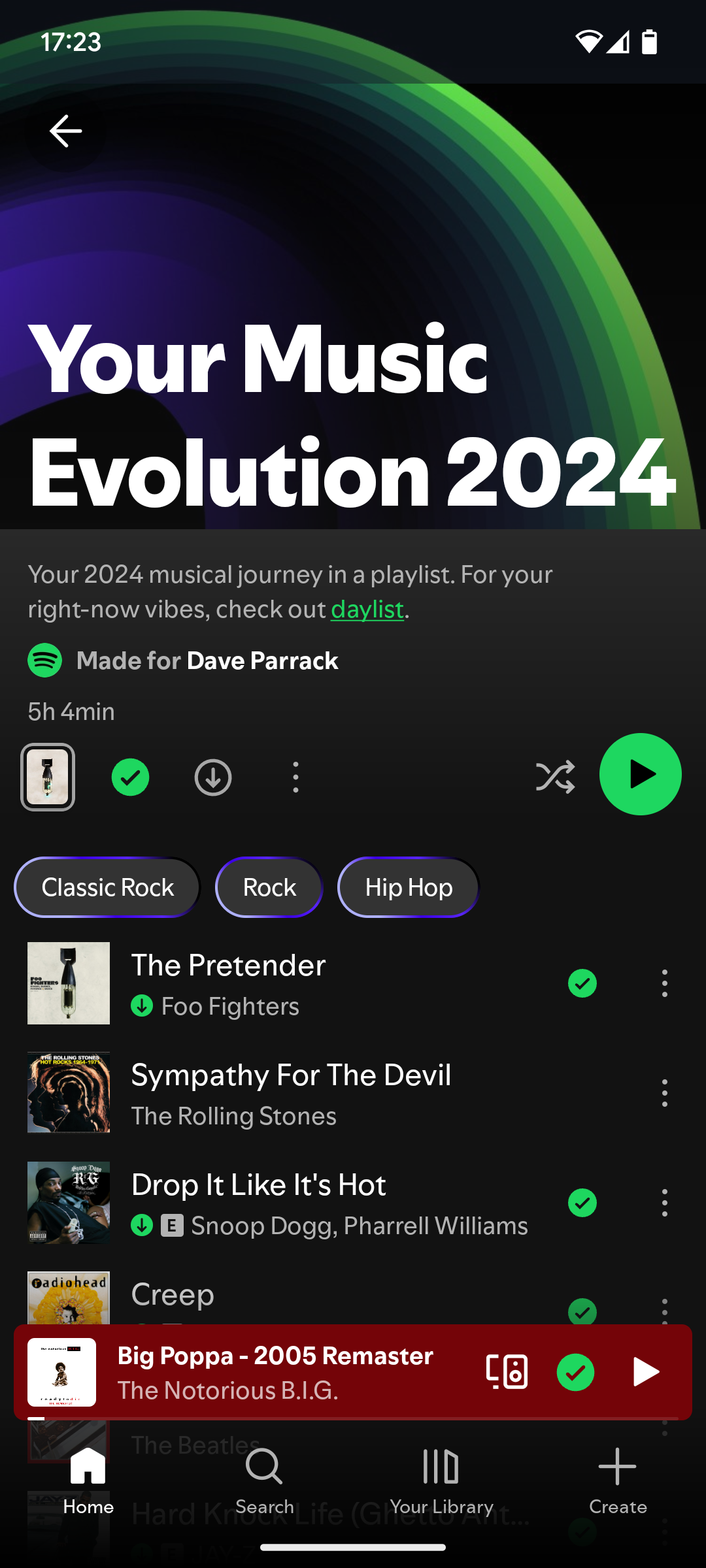 لیست پخش تکامل موسیقی Spotify Wrapped