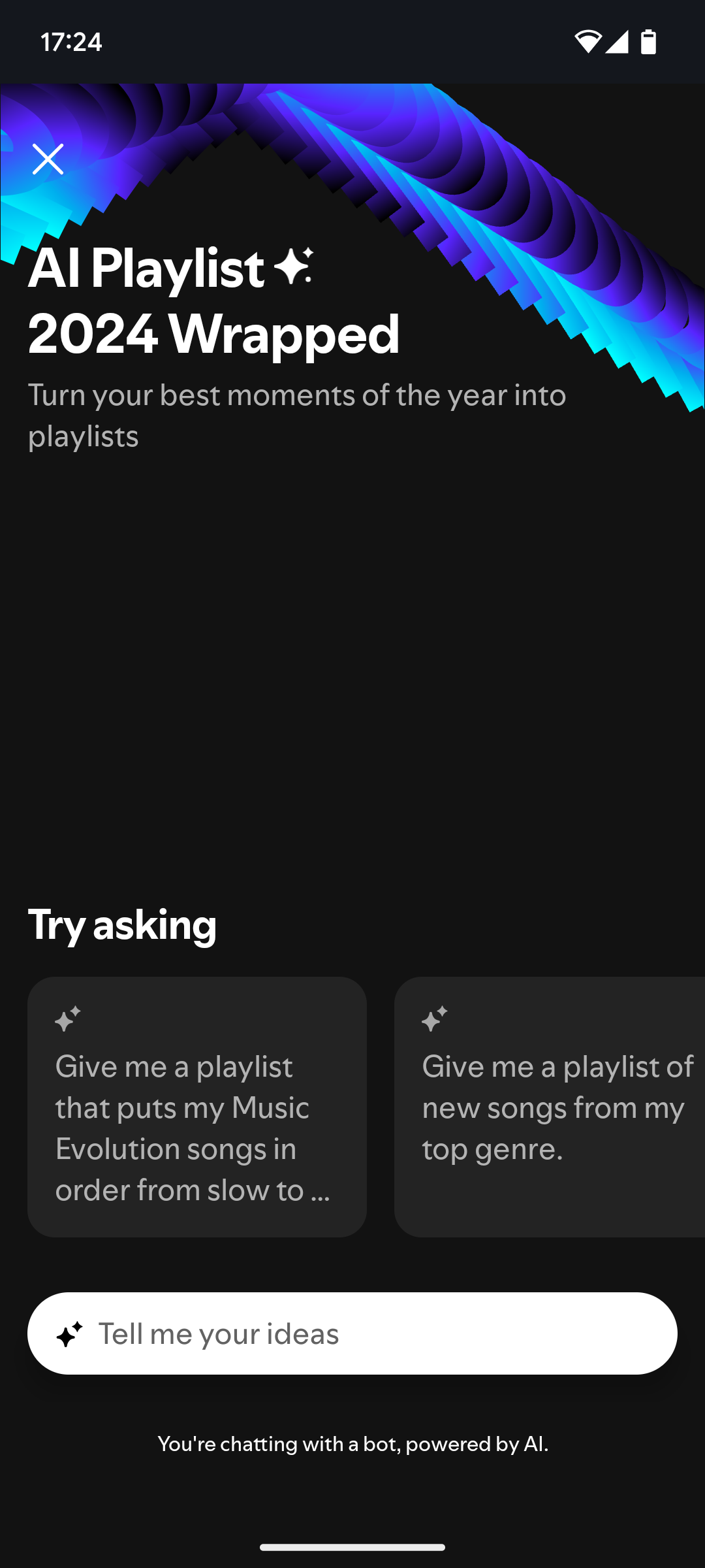 ایجاد یک لیست پخش با موضوع Spotify با هوش مصنوعی