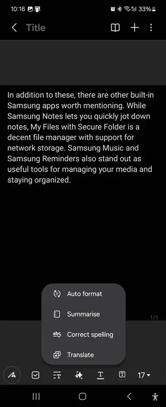 ویژگی های Galaxy AI در صفحه کلید سامسونگ