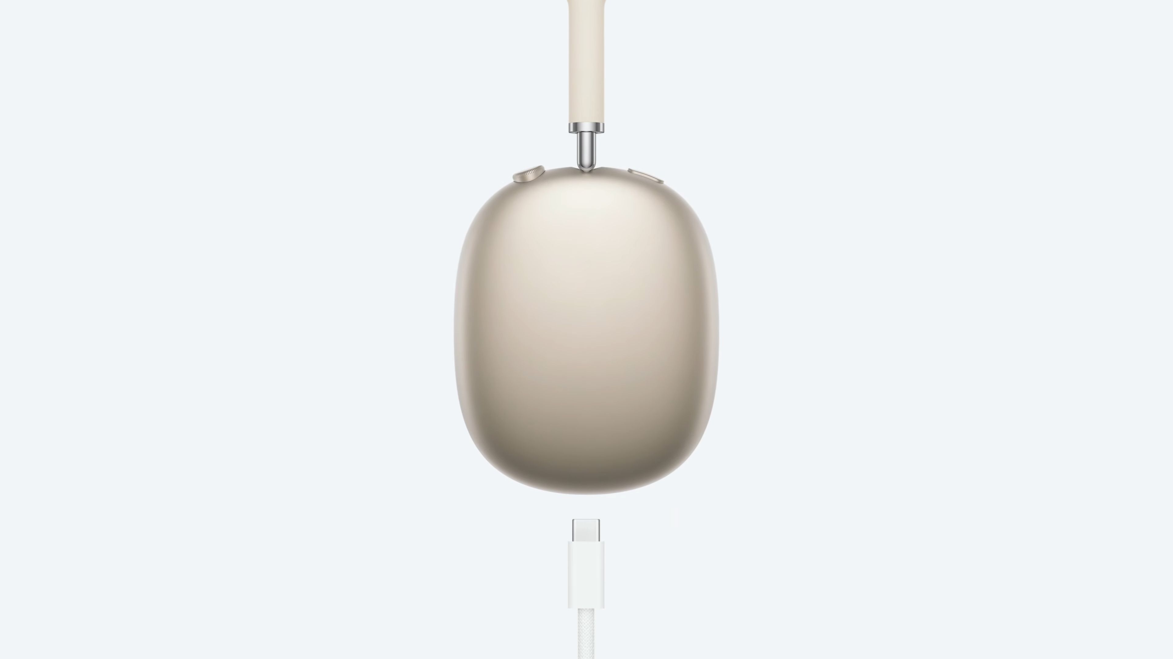 Airpods Max با کابل USB-C در Starlight