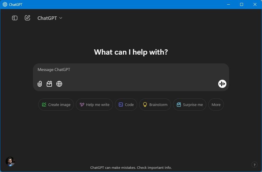 برنامه ChatGPT در ویندوز 11