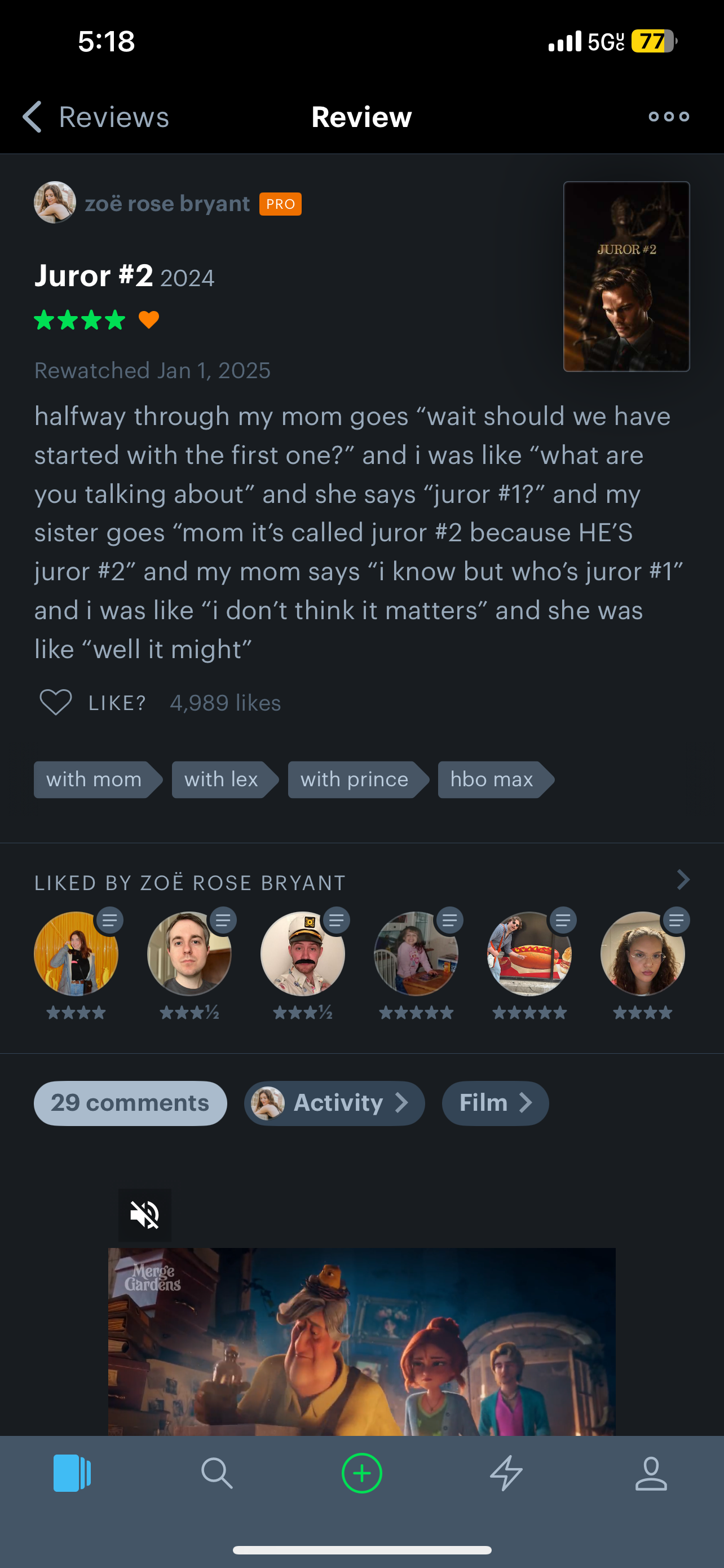 بررسی LetterboxD از دادرس شماره 2