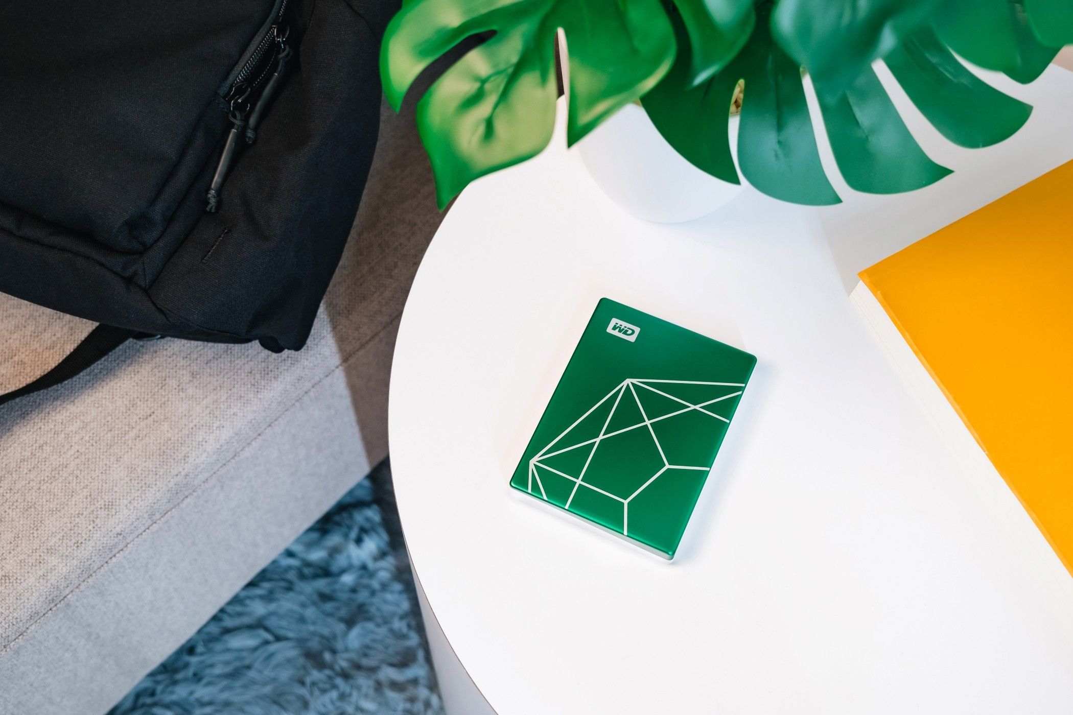 WD My Passport نسخه بیستمین سالگرد روی میز