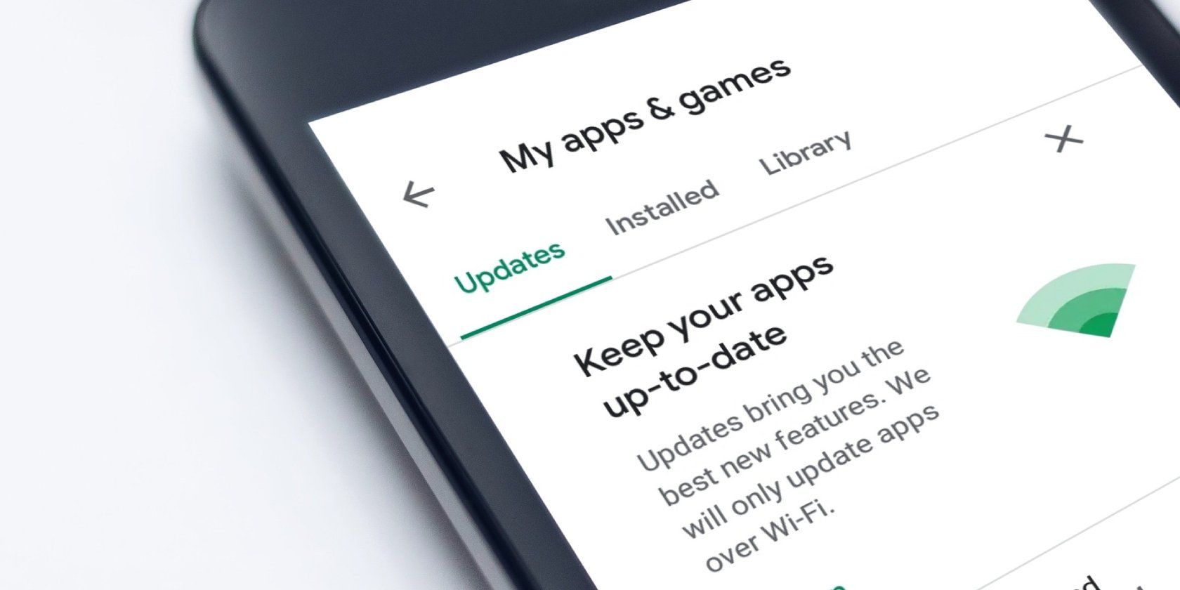 فهرست برنامه‌ها و به‌روزرسانی‌ها در فروشگاه Google Play