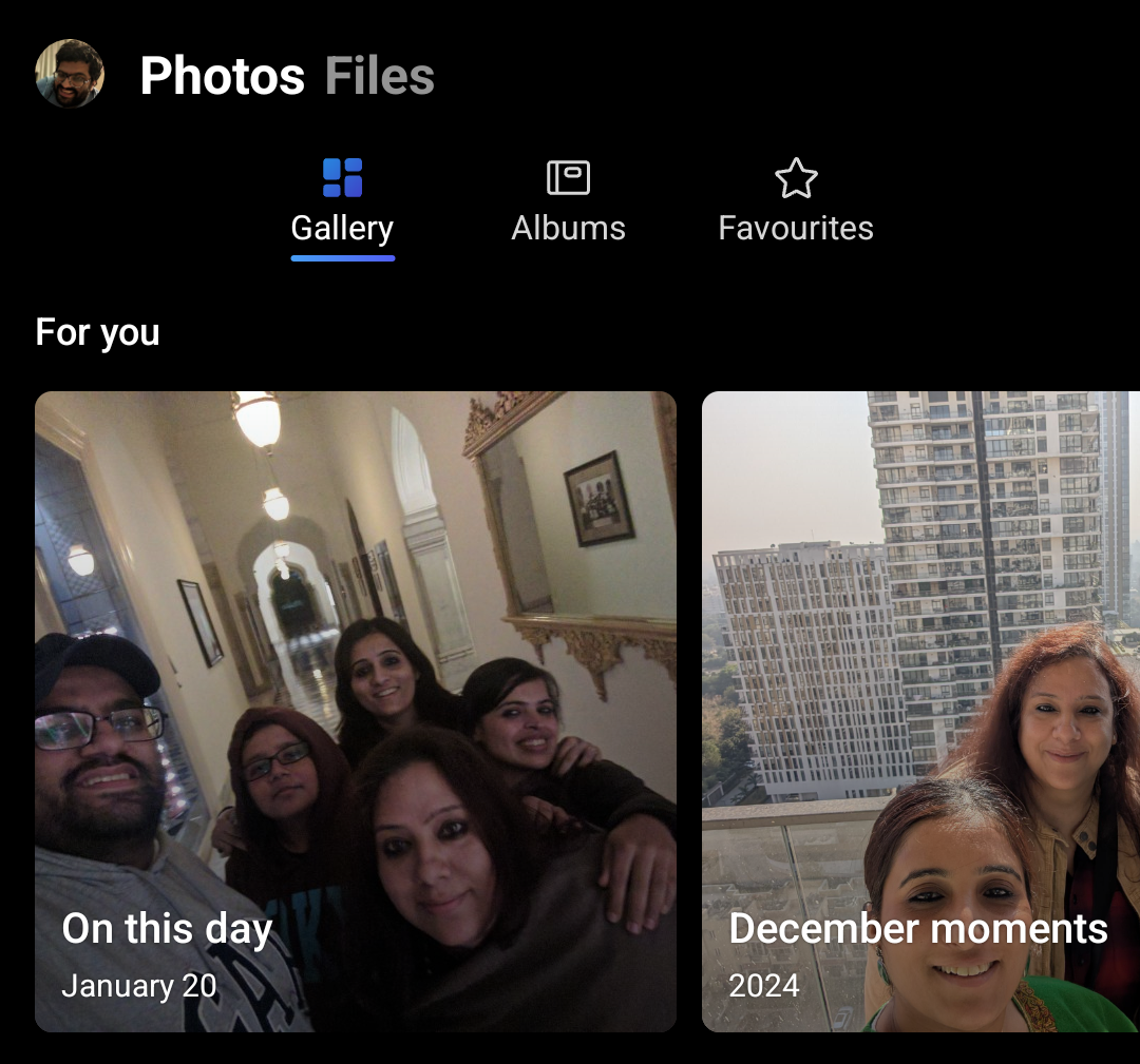 آلبوم‌های انتخاب‌شده در Microsoft OneDrive