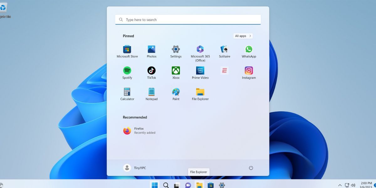 سیستم عامل Tiny11