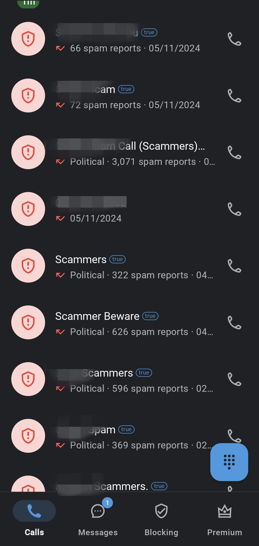 لیست تماس TrueCaller با کلاهبرداران