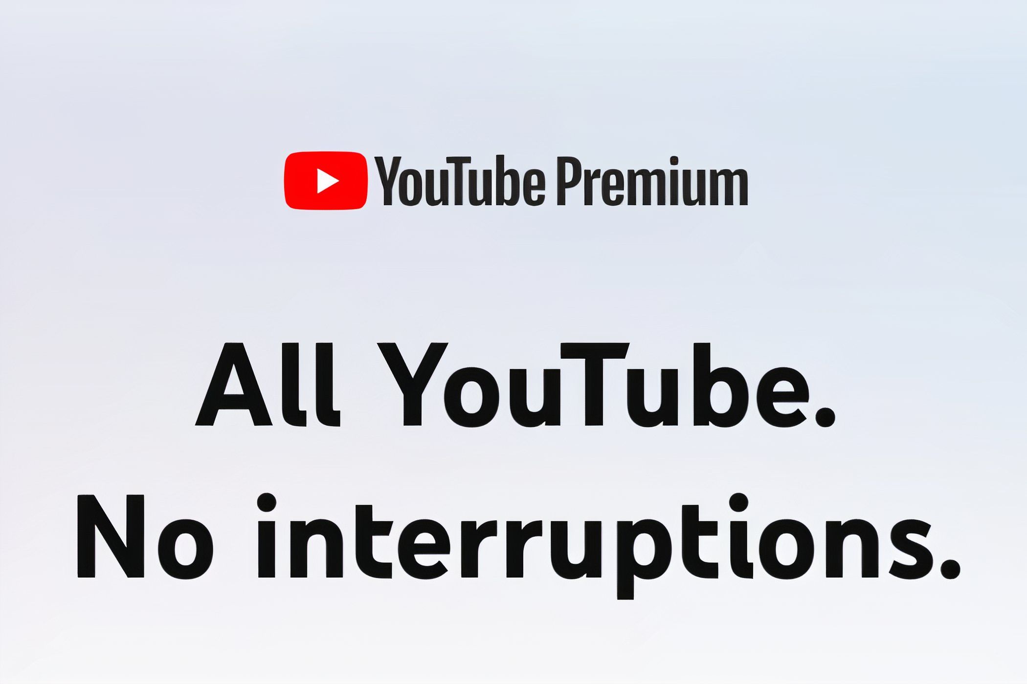 یک تبلیغ برای YouTube Premium