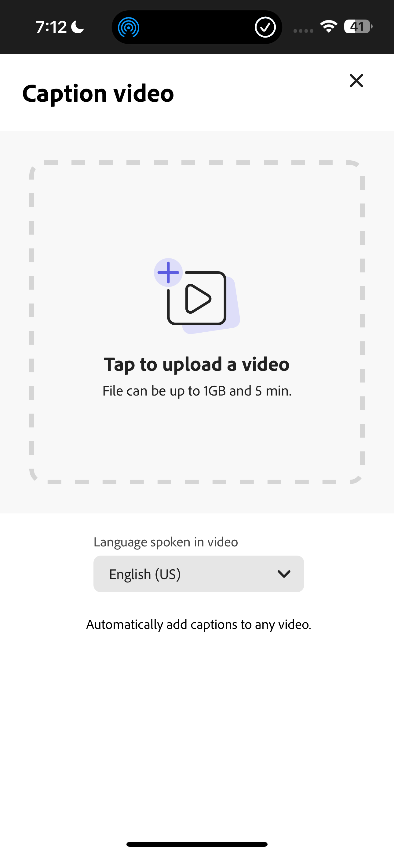 ویژگی ویدیویی Adobe Express
