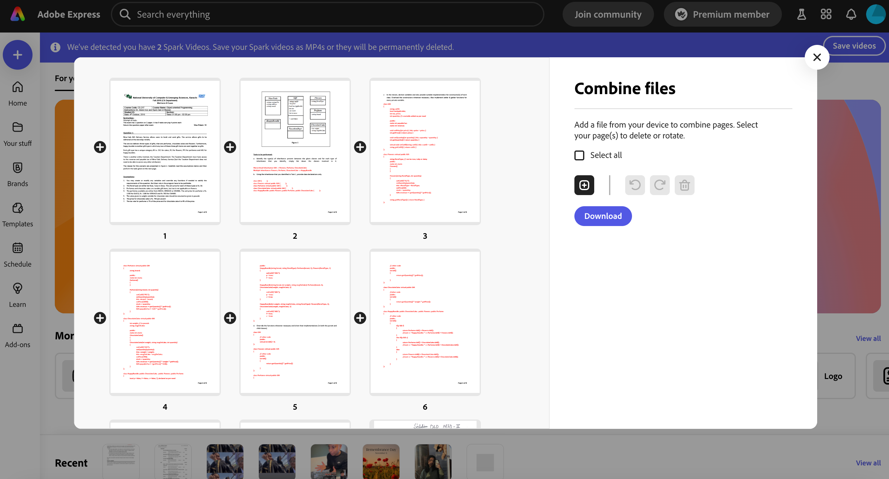 Adobe Express Files Action سریع عمل می کند