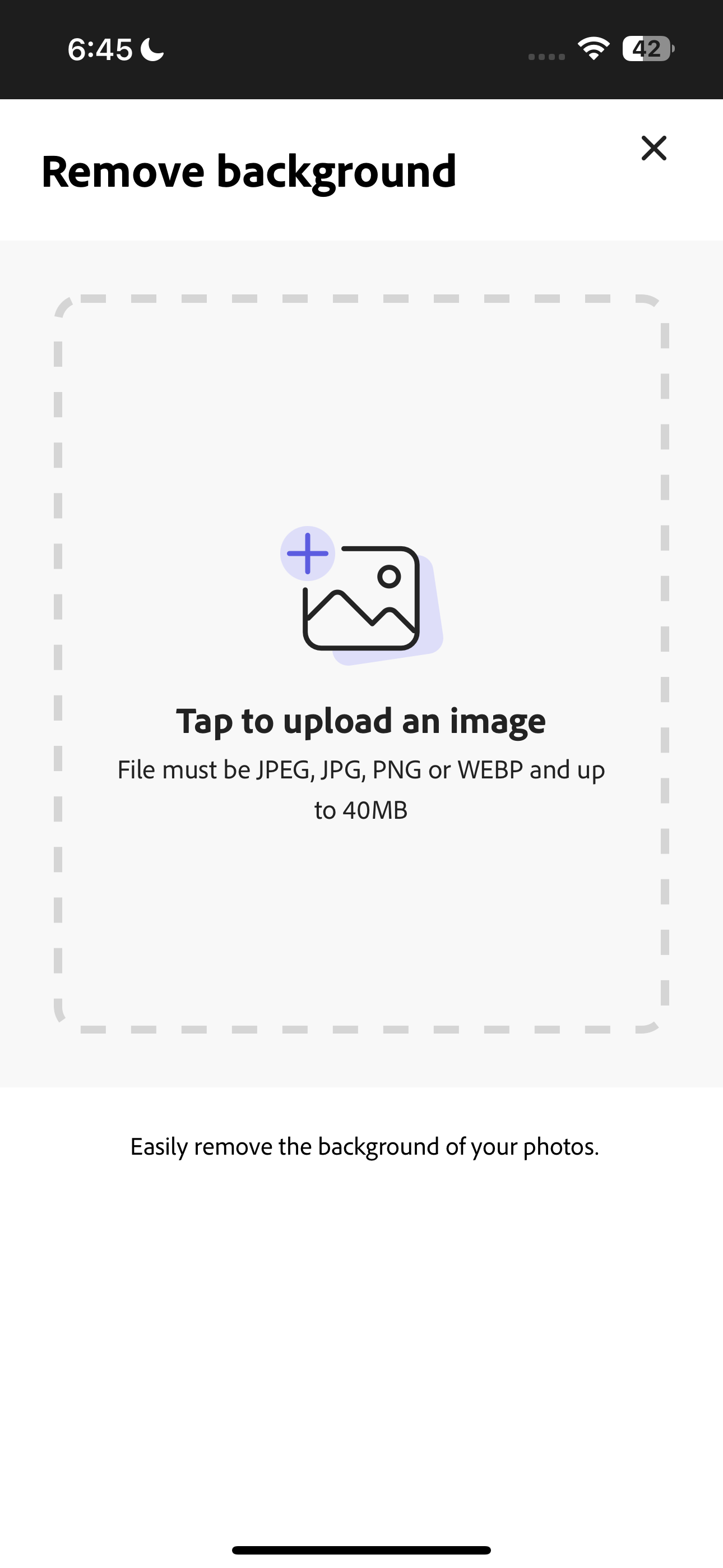 ابزار پس زمینه حذف Adobe Express