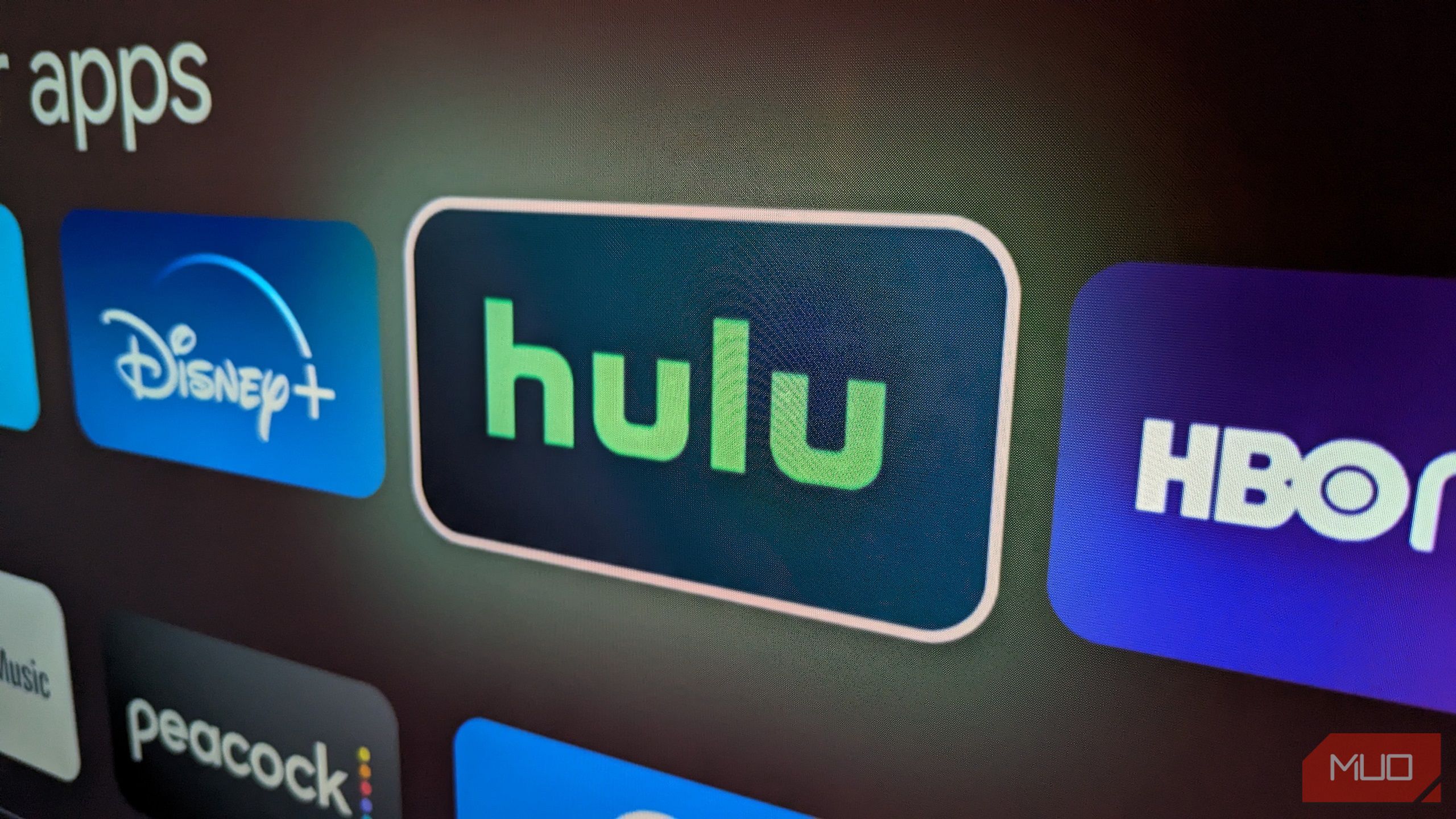 آرم Hulu در یک تلویزیون هوشمند