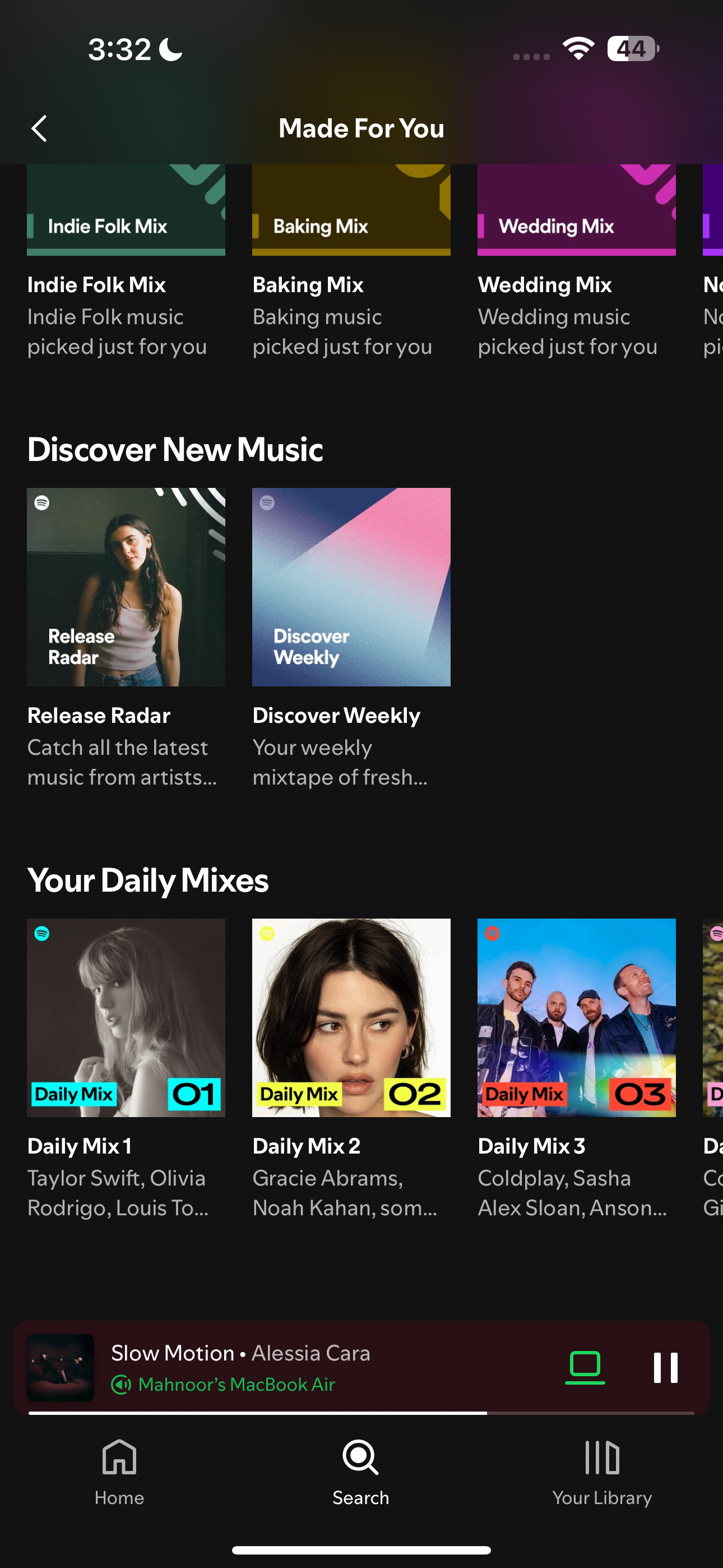 برای شما لیست های پخش Spotify ساخته شده است