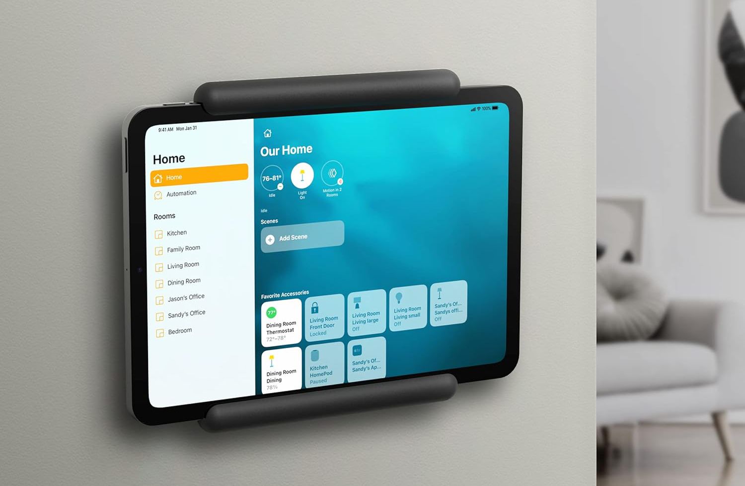 iPad به عنوان یک مرکز خانه هوشمند