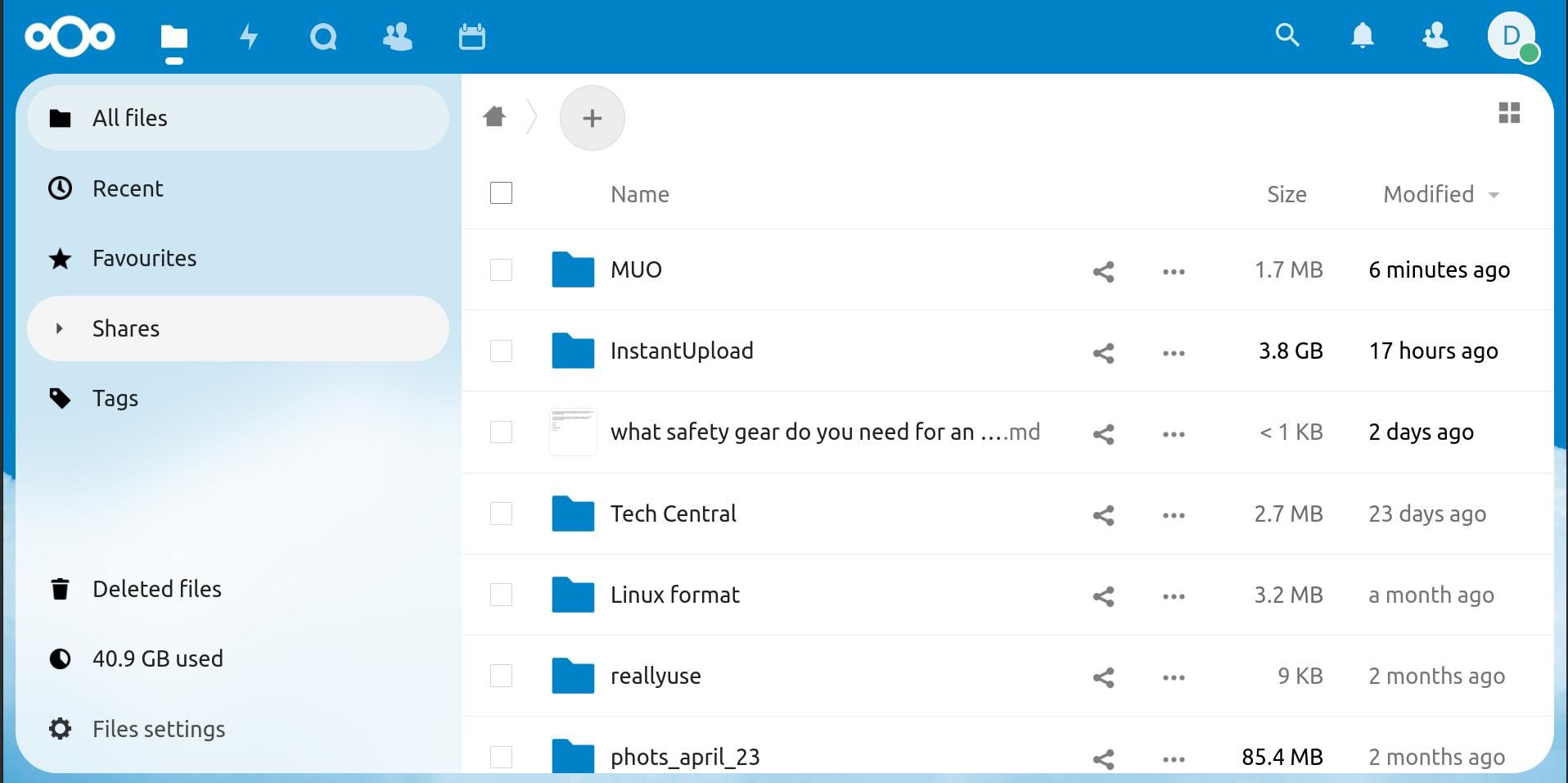 مشاهده پرونده های NextCloud در Raspberry Pi