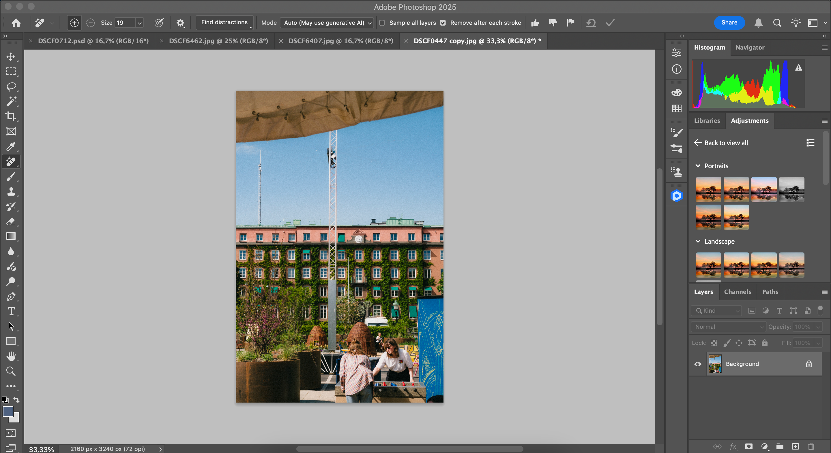 کابل برداشته شده در برنامه Photoshop