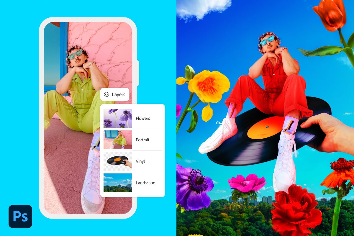 مثال ویرایش موبایل Photoshop