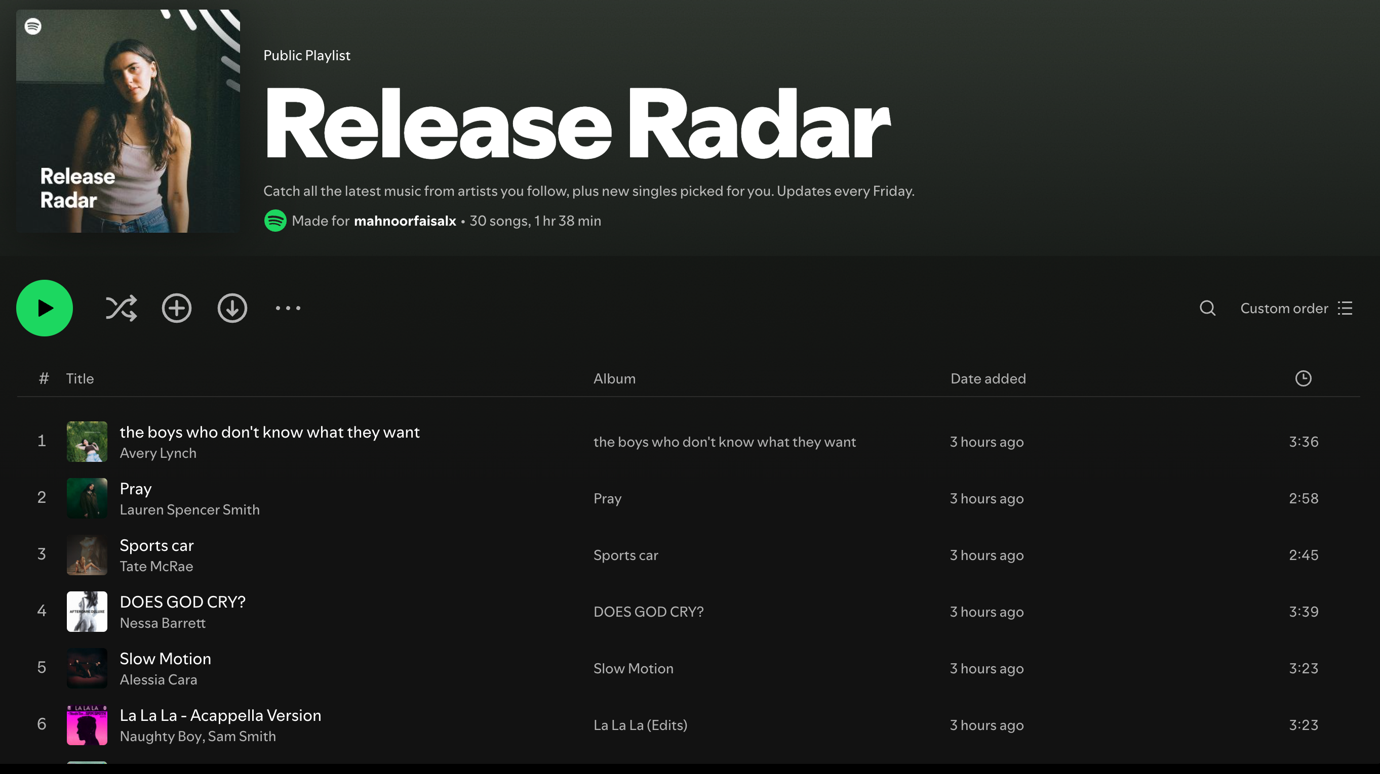 انتشار لیست پخش Radar Spotify