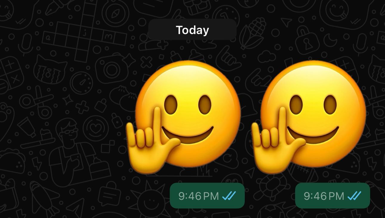ارسال Genmoji به عنوان برچسب در WhatsApp