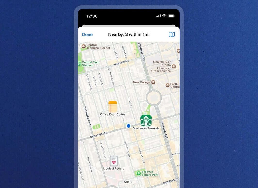نمای نقشه 1Password.