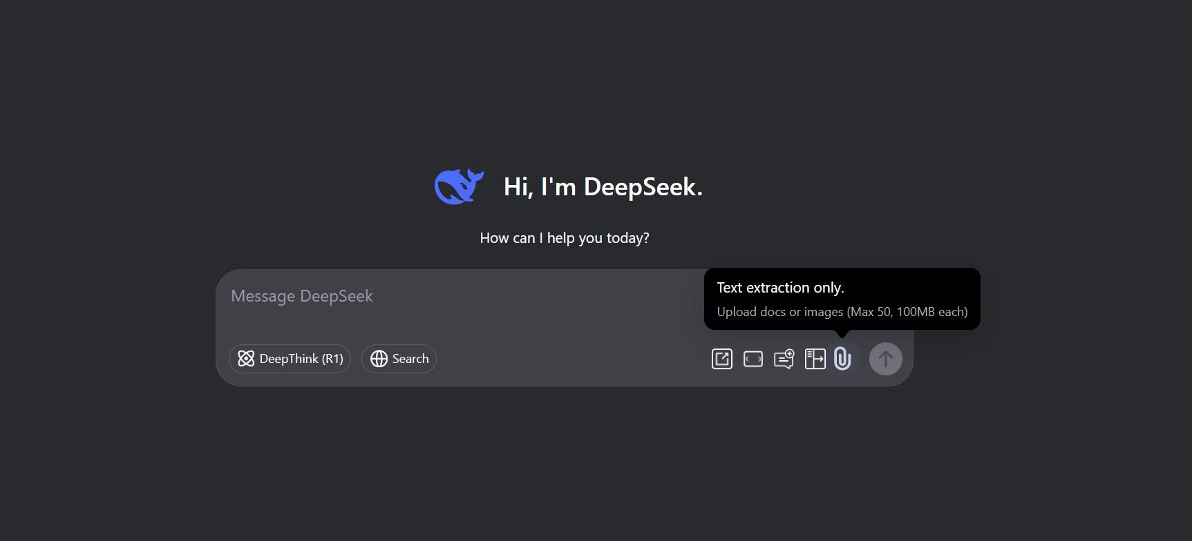 فقط برای استخراج متن Deepseek رزرو شده است