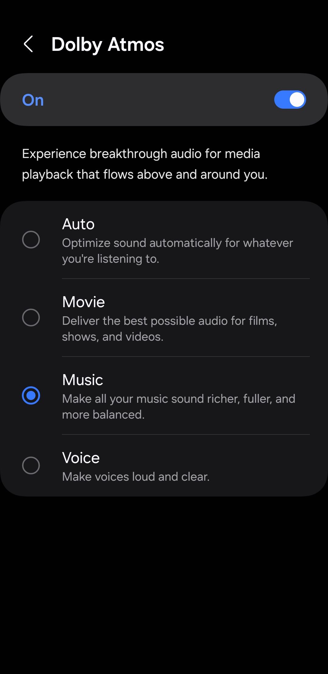 Dolby Atmos در تلفن سامسونگ