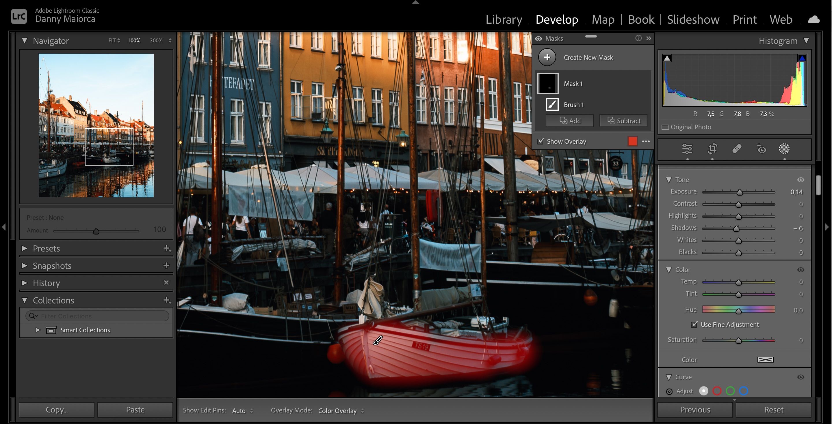ویژگی های ماسک Red Draw در Adobe Lightroom