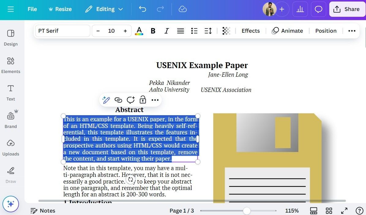 ویرایش PDF در برنامه دسک تاپ Canva