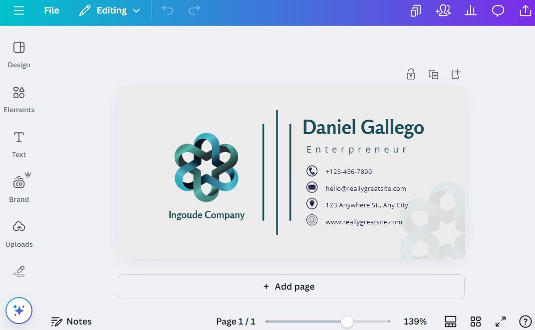 امضای ایمیل در برنامه دسک تاپ Canva