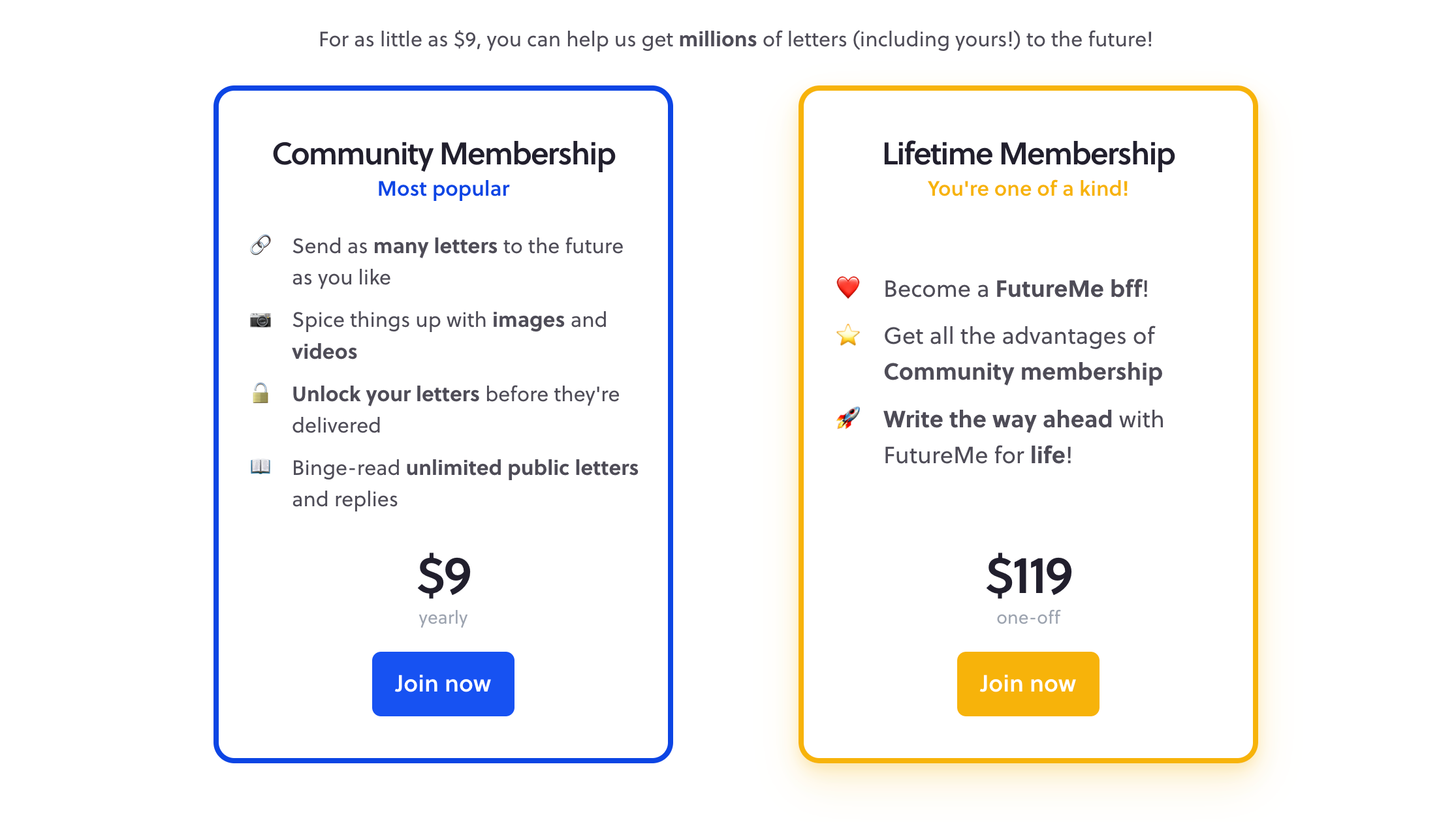 برنامه های حق بیمه Futureme