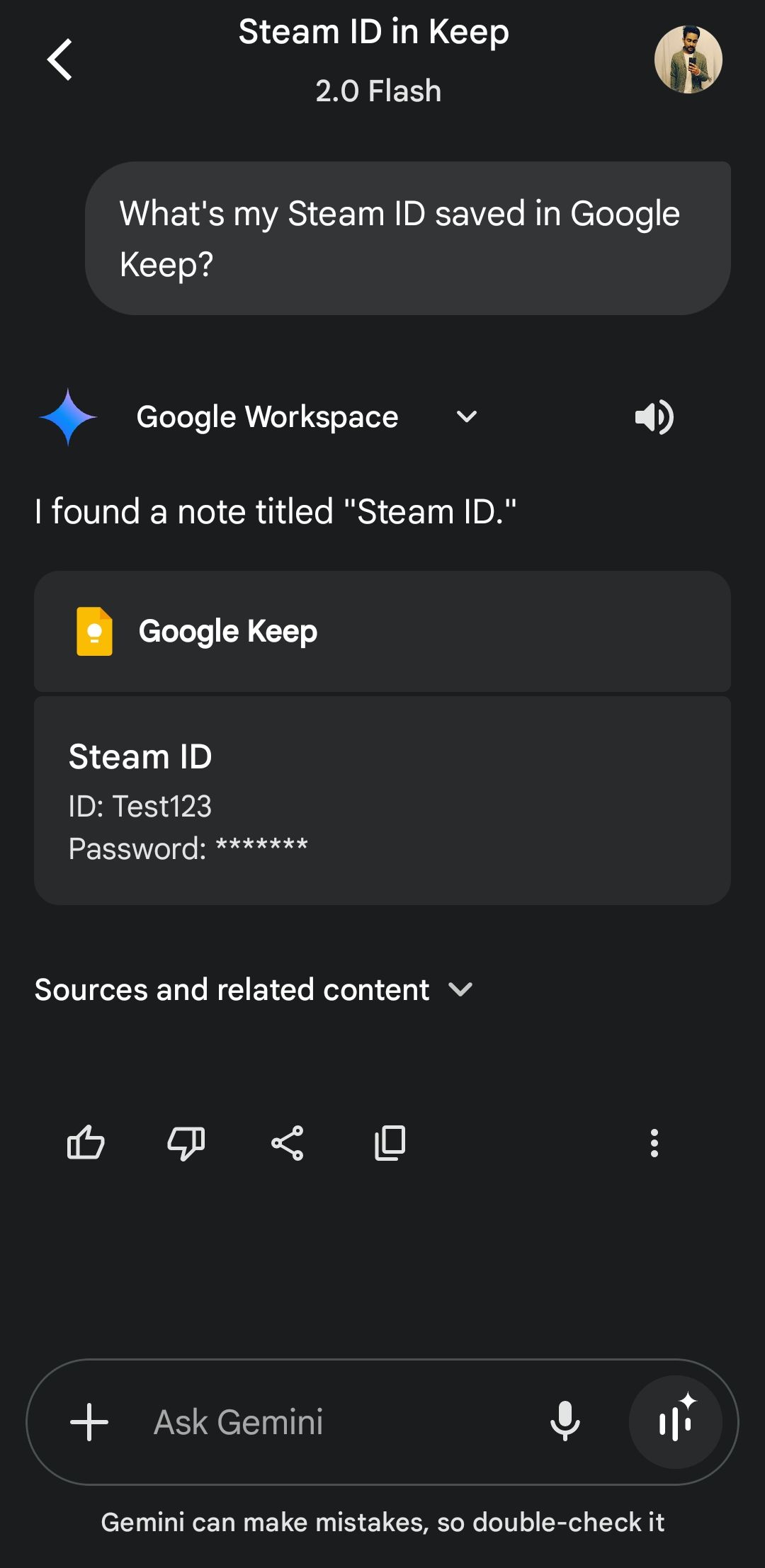 پیدا کردن اطلاعات مربوط به شناسه Steam از Google Keep اطلاعاتی