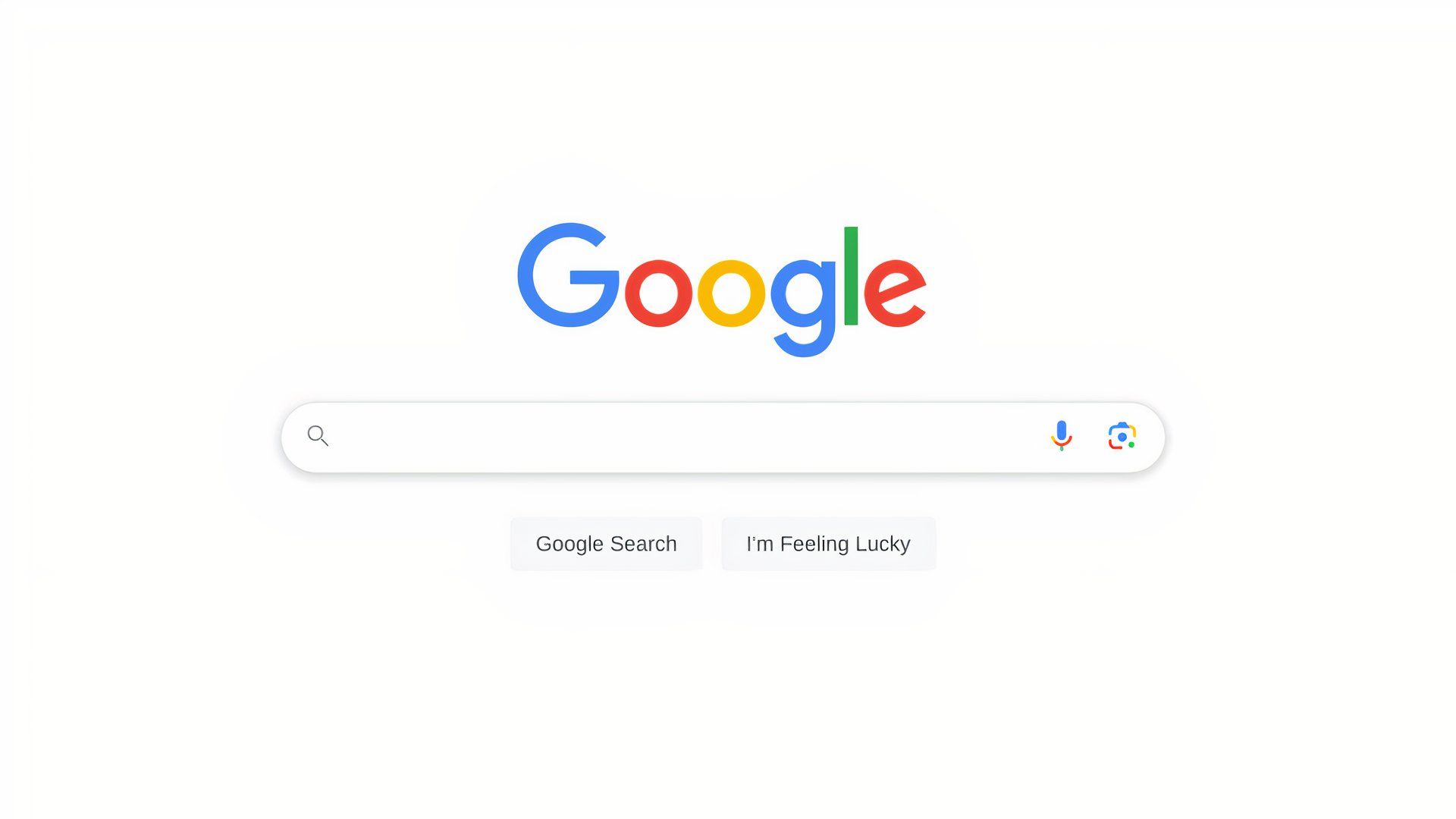 صفحه اصلی جستجوی Google بدون doodle