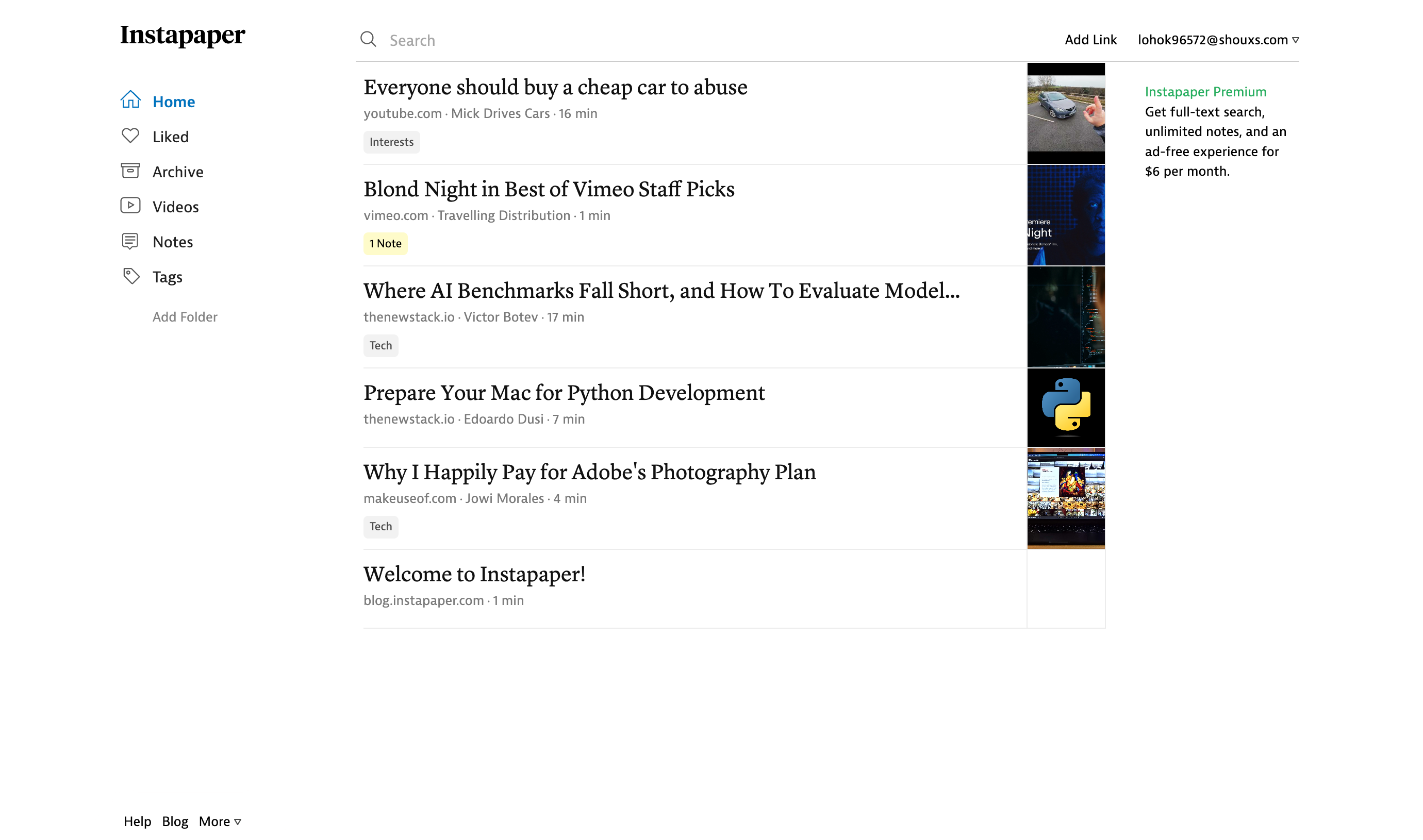 Instapaper Bookmaking رابط وب