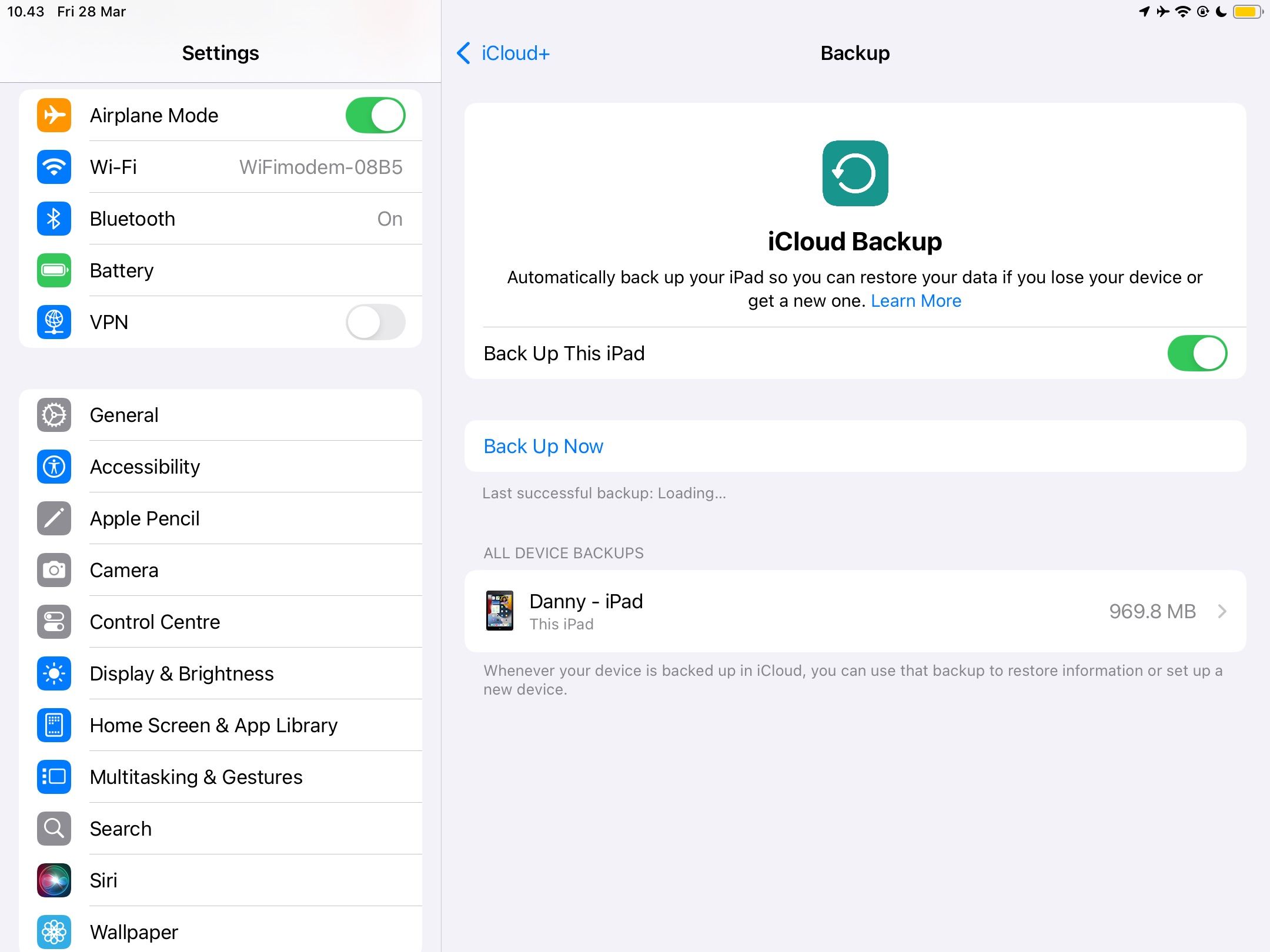 ویژگی های پشتیبان گیری از ابر iPad