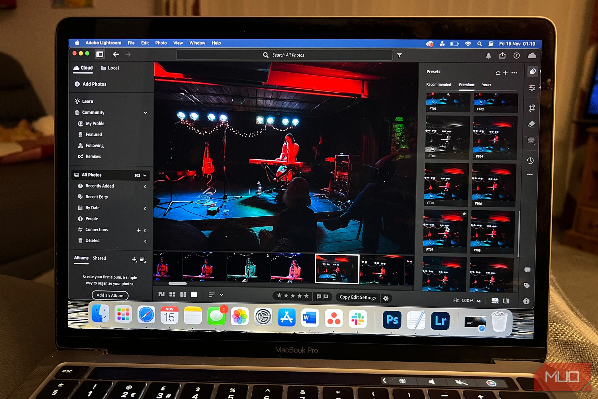 برنامه دسک تاپ Lightroom در MacBook