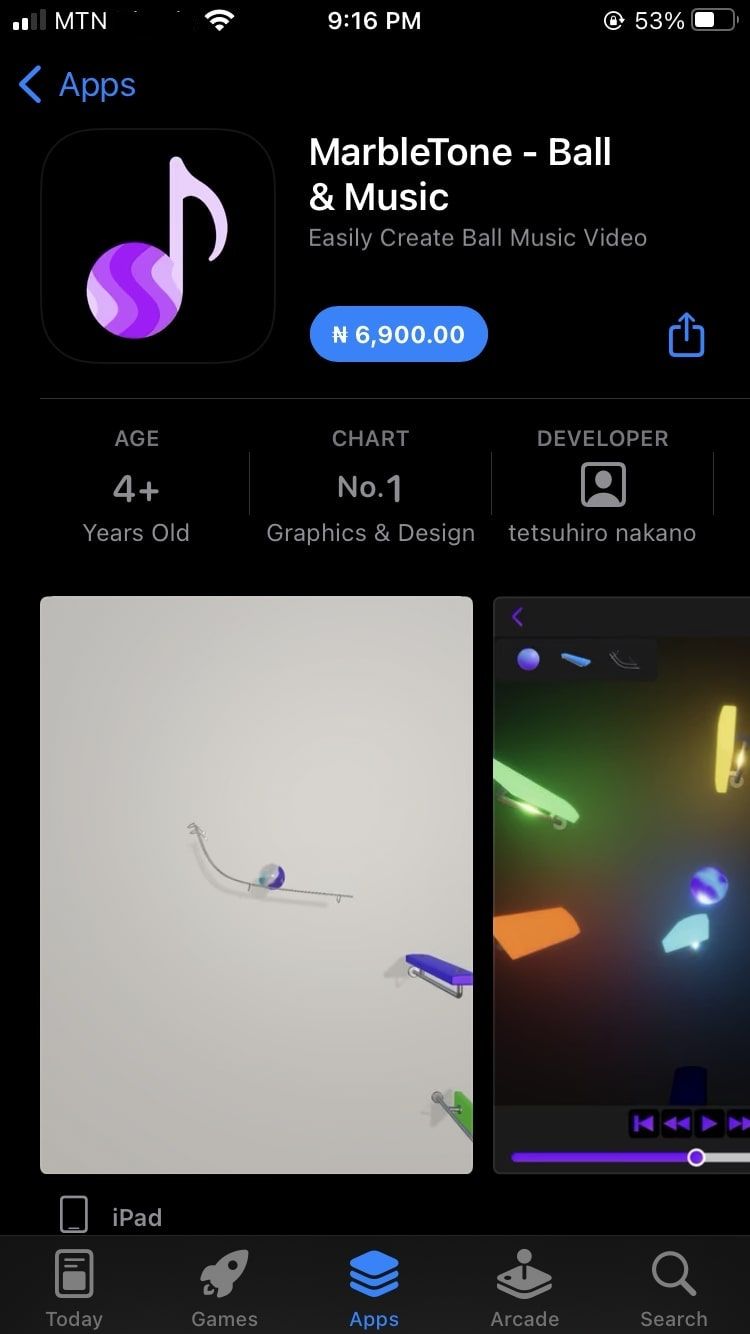 برنامه Marbletone در فروشگاه برنامه iOS
