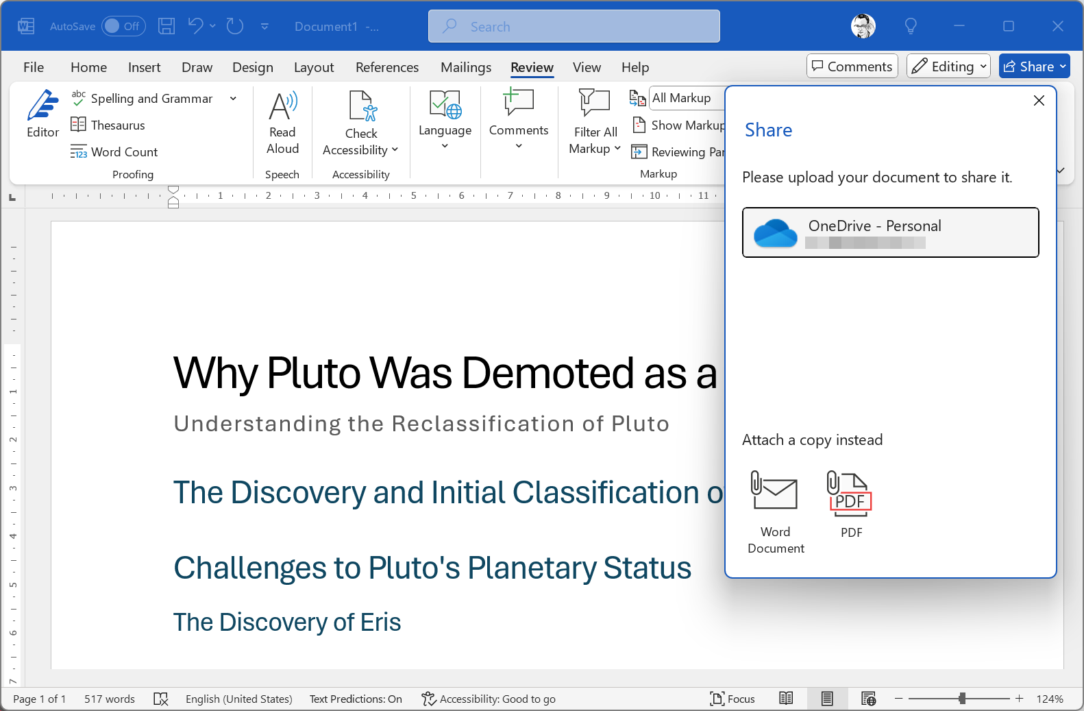 Microsoft Word اشتراک و همکاری