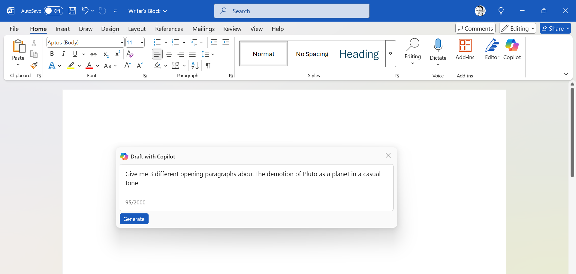 Microsoft Word Copilot