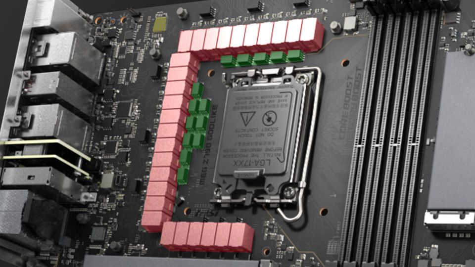 MSI MEG Z790 با VRMS برجسته به رنگ قرمز