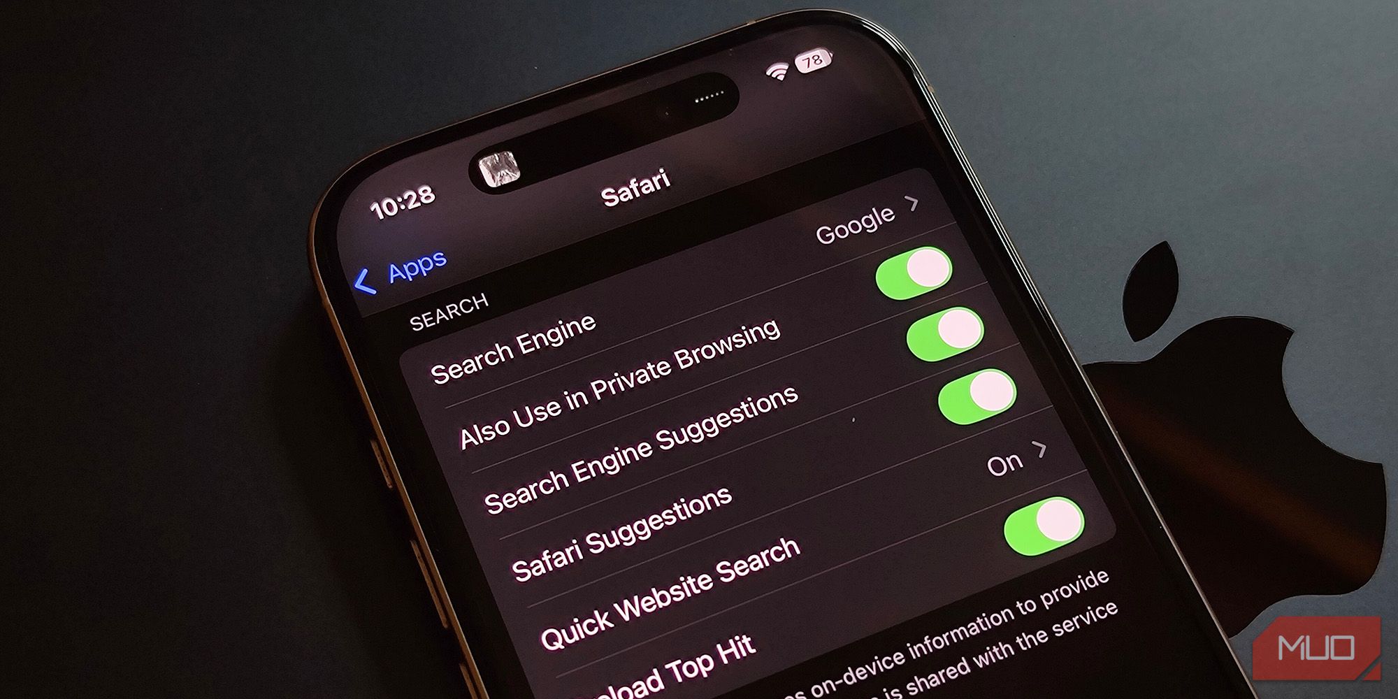 تنظیمات برنامه Safari در برنامه تنظیمات iOS