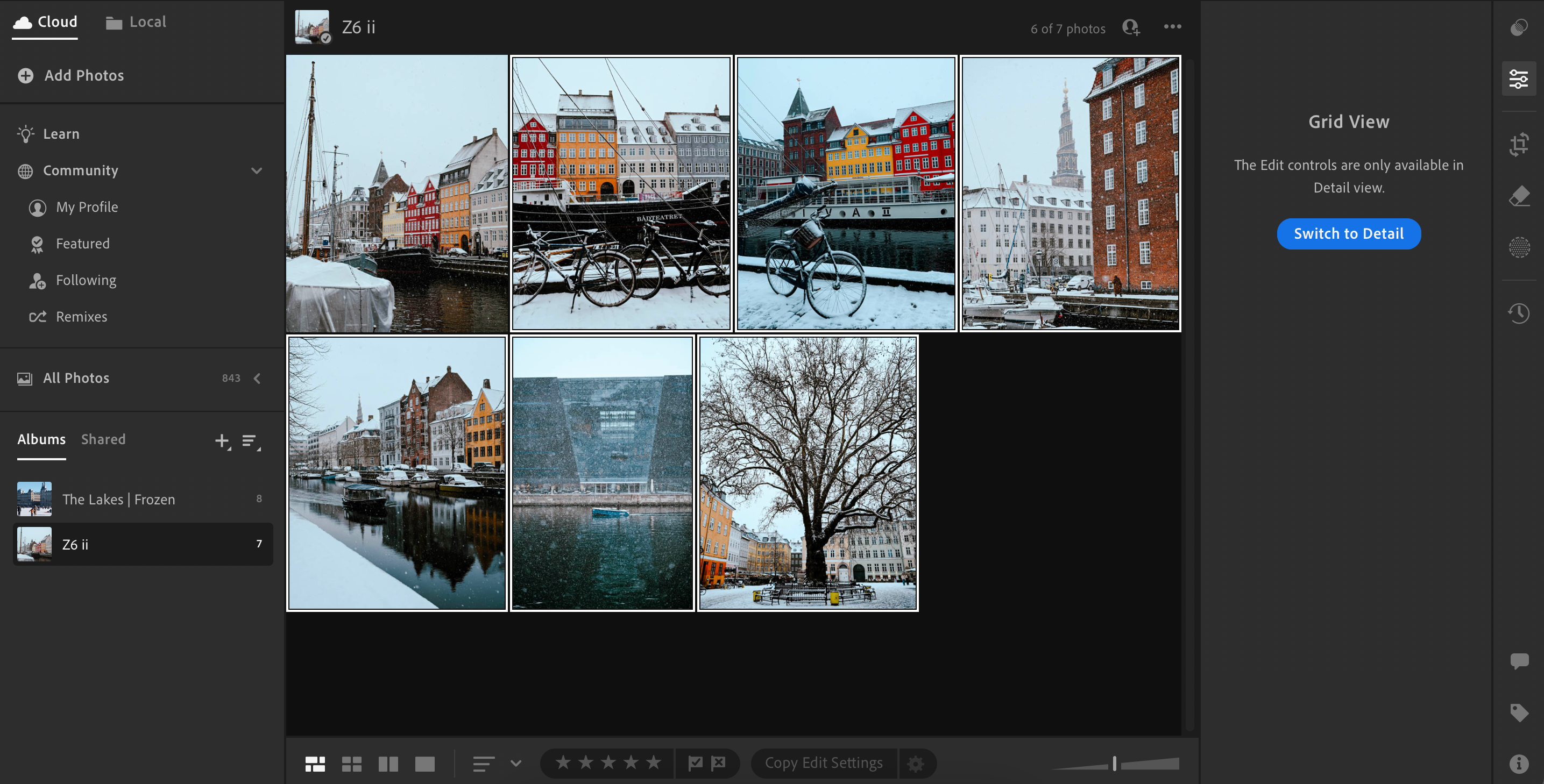 ایجاد یک آلبوم در Adobe Lightroom