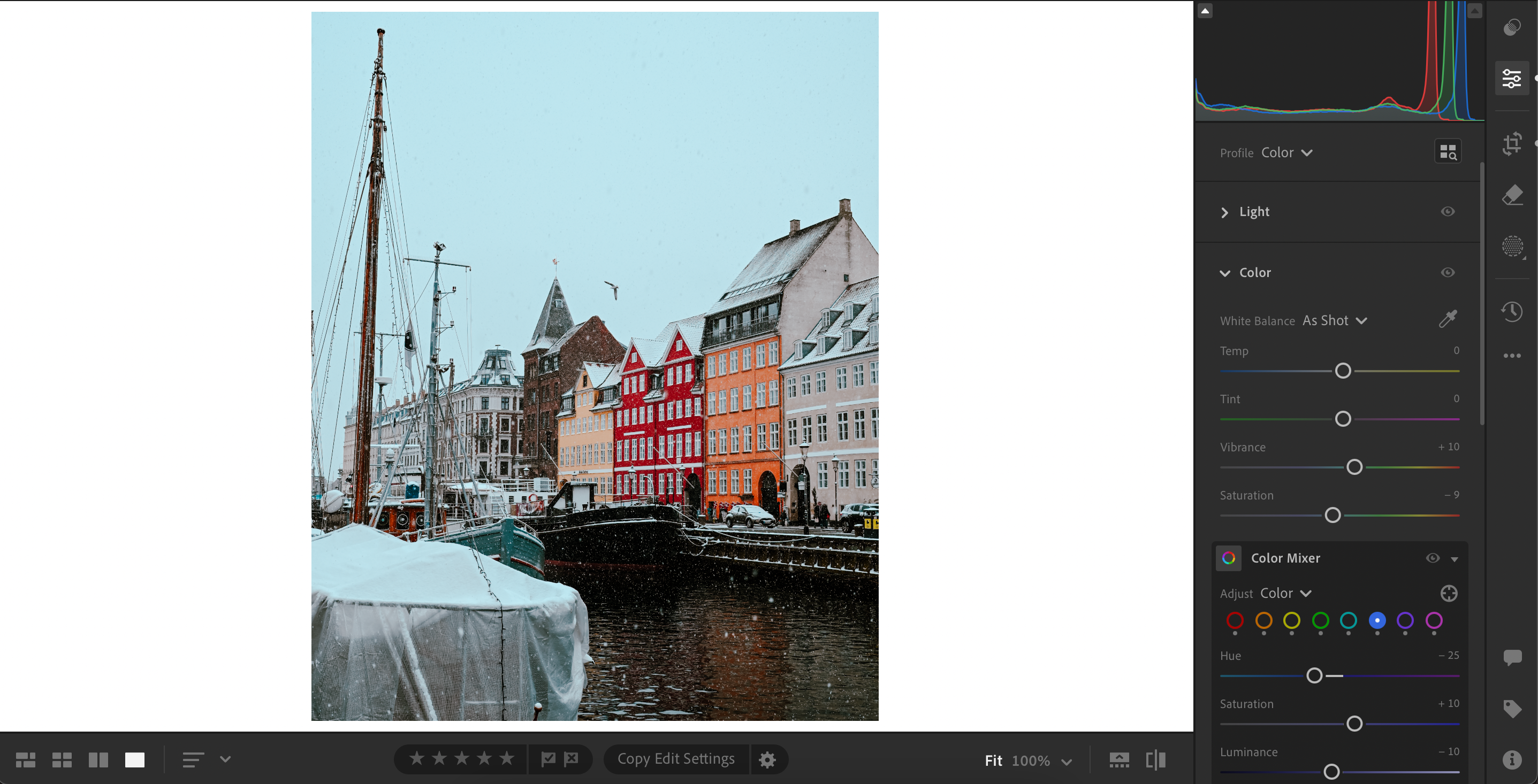 ویرایش JPEG در Adobe Lightroom