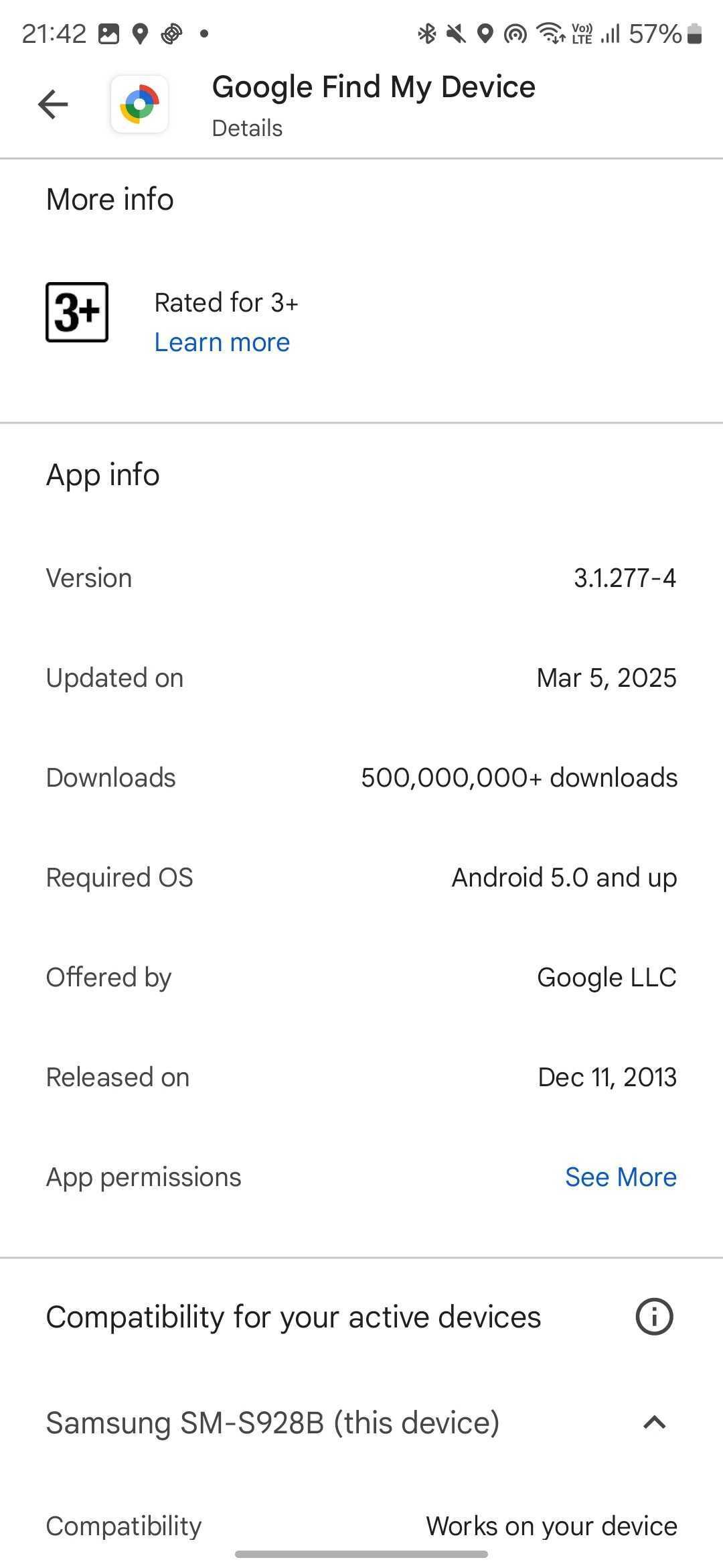 Google نسخه دستگاه من را از فروشگاه Google Play پیدا کنید