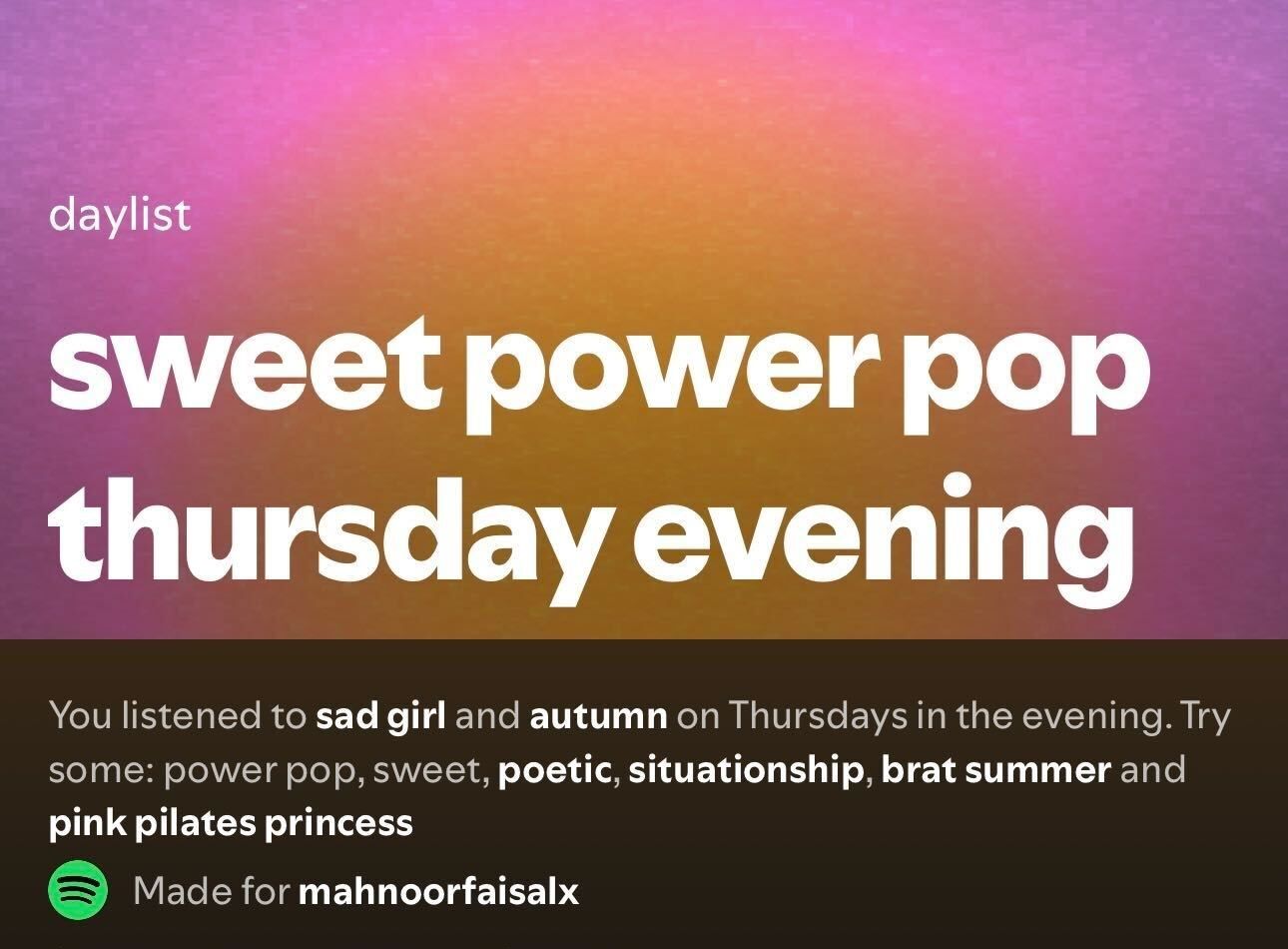 قدرت شیرین پاپ پنجشنبه در لیست روز Spotify Spotify