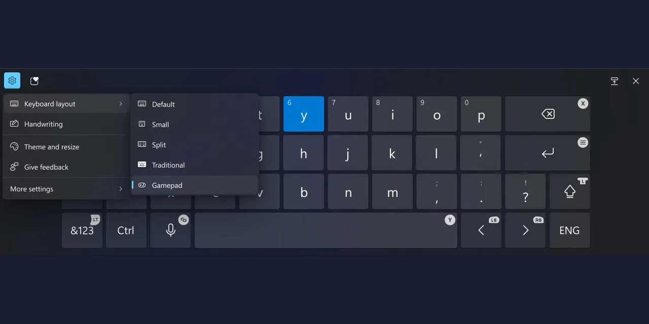 چگونه تنظیمات ویندوز 11 خود را تغییر دهید تا صفحه کلید gamepad را فعال کنید