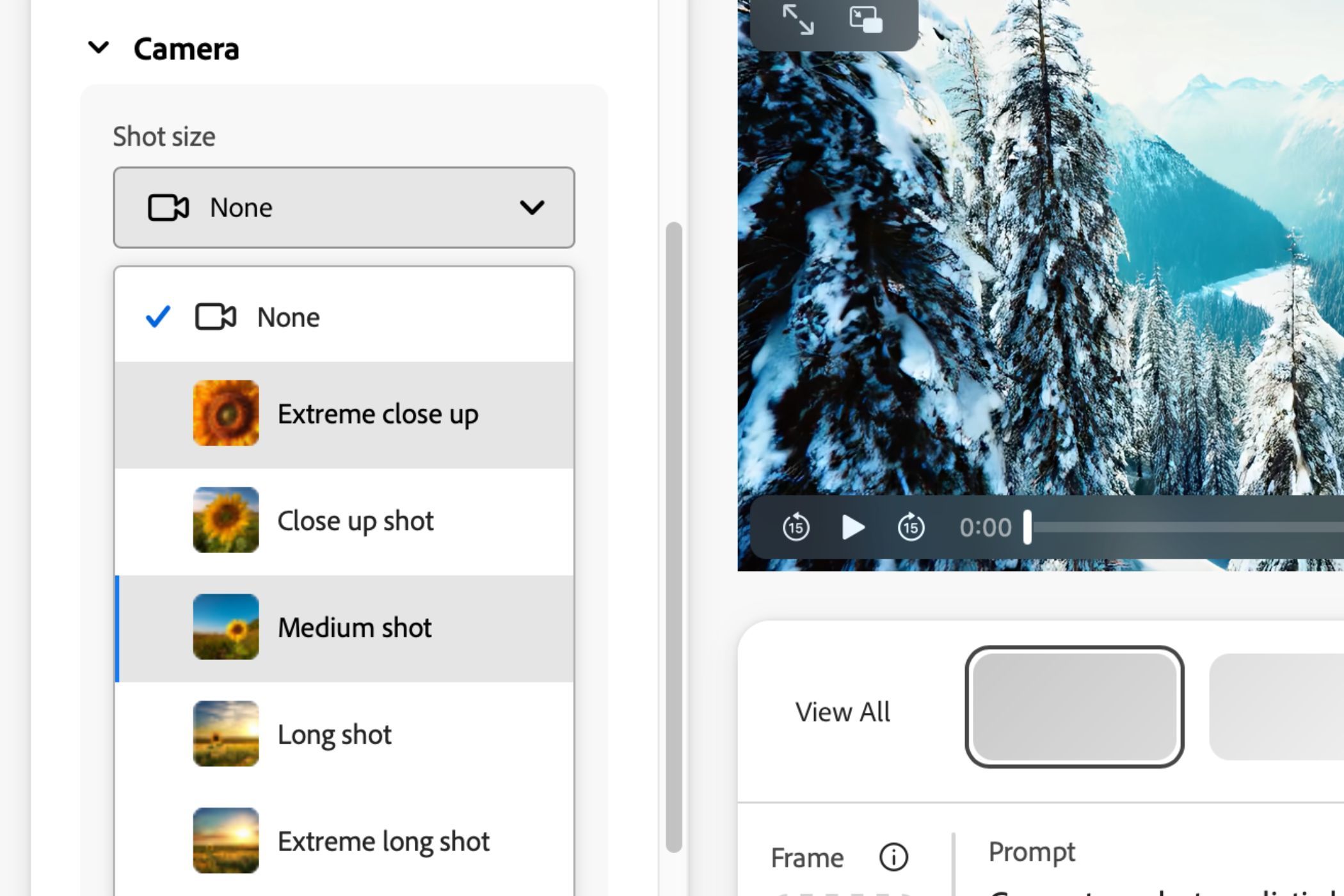 ویژگی های ویرایش ویدیویی در Adobe Firefly