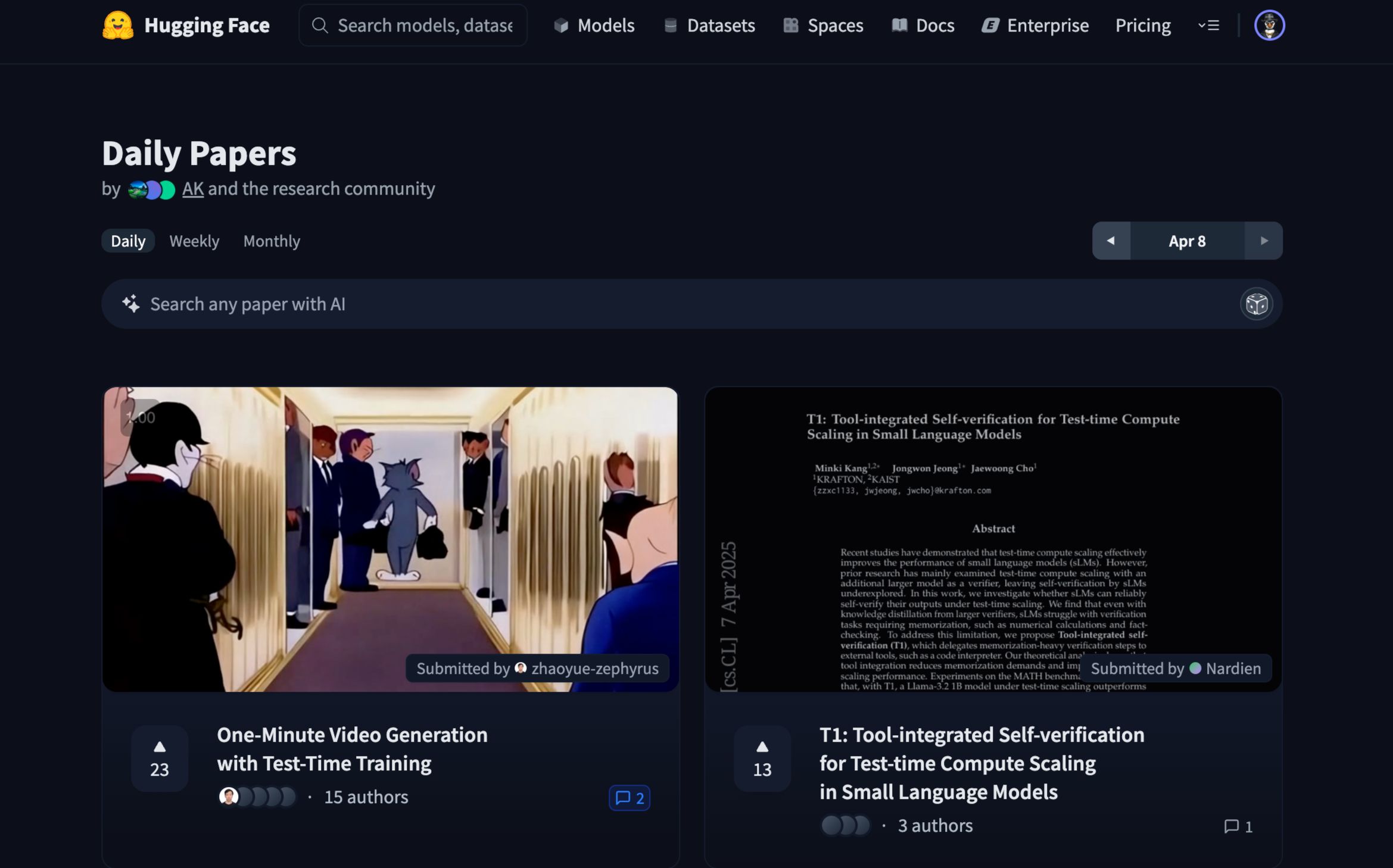 بخش مقالات روزانه برای ادامه کار با آخرین تحقیقات هوش مصنوعی در مورد بغل کردن چهره